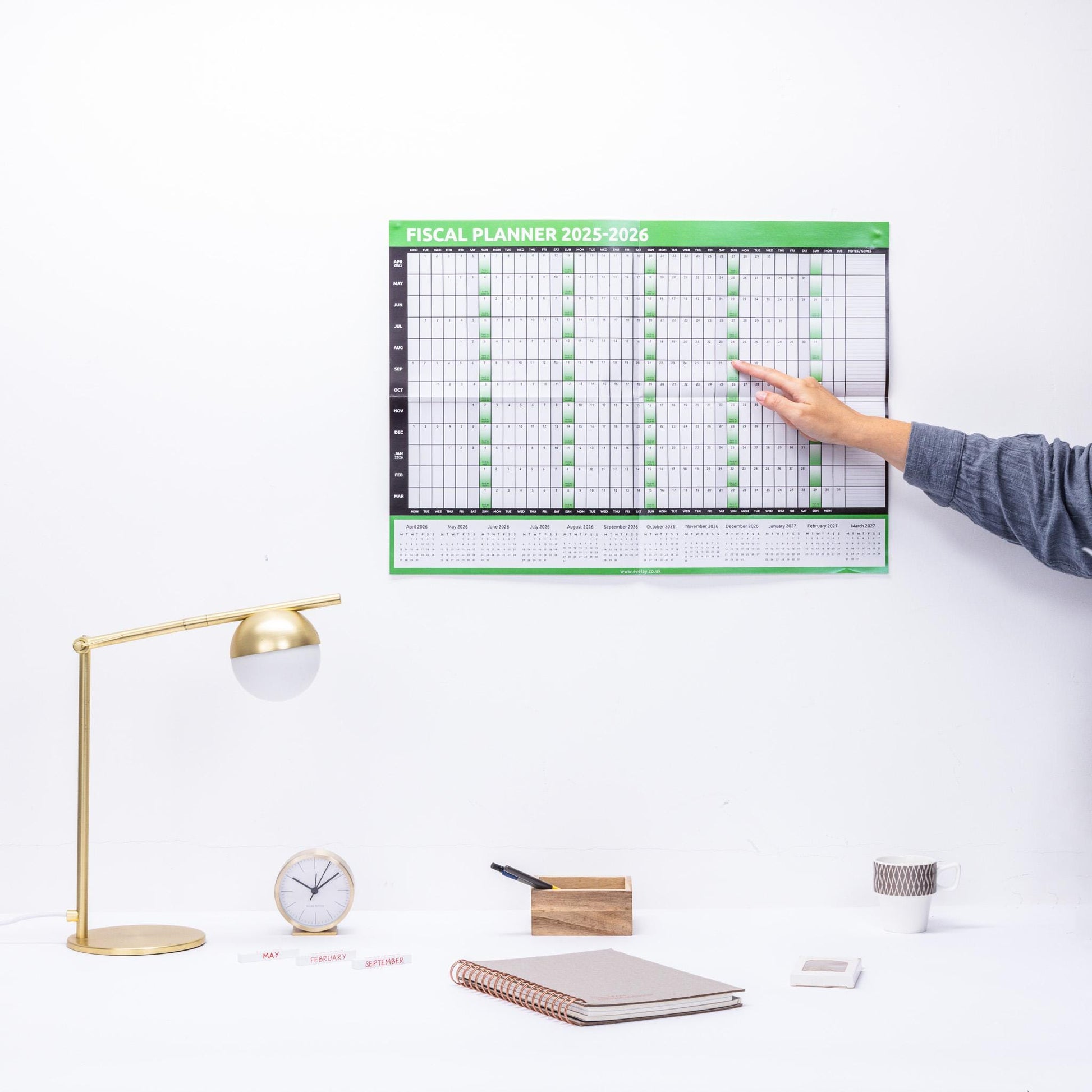 FISCAL 2025 - 2026 A1 Size Full Year Wall Planner Calendar Home Office Work A1 Etsy