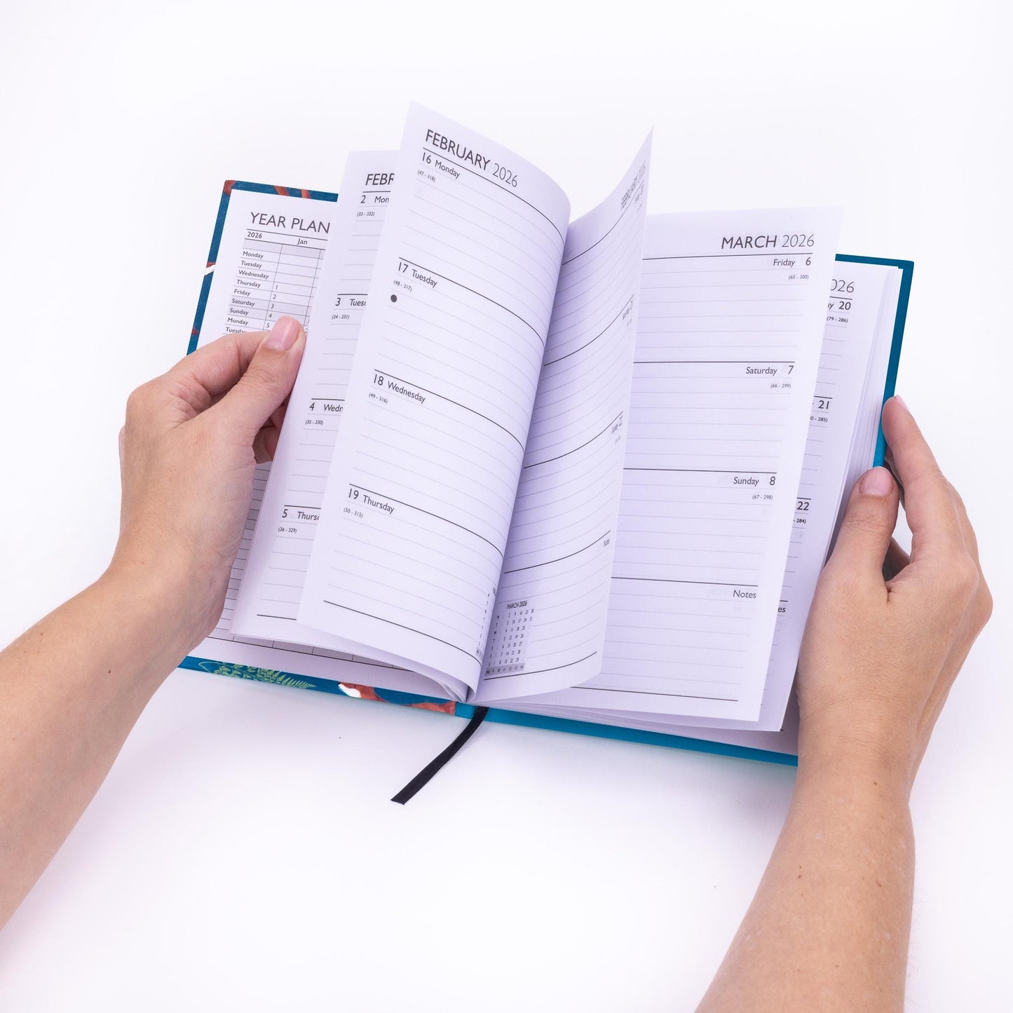 2025-2026 Academic A5 Week to view Diary School Office Mid Year Teacher Hardback