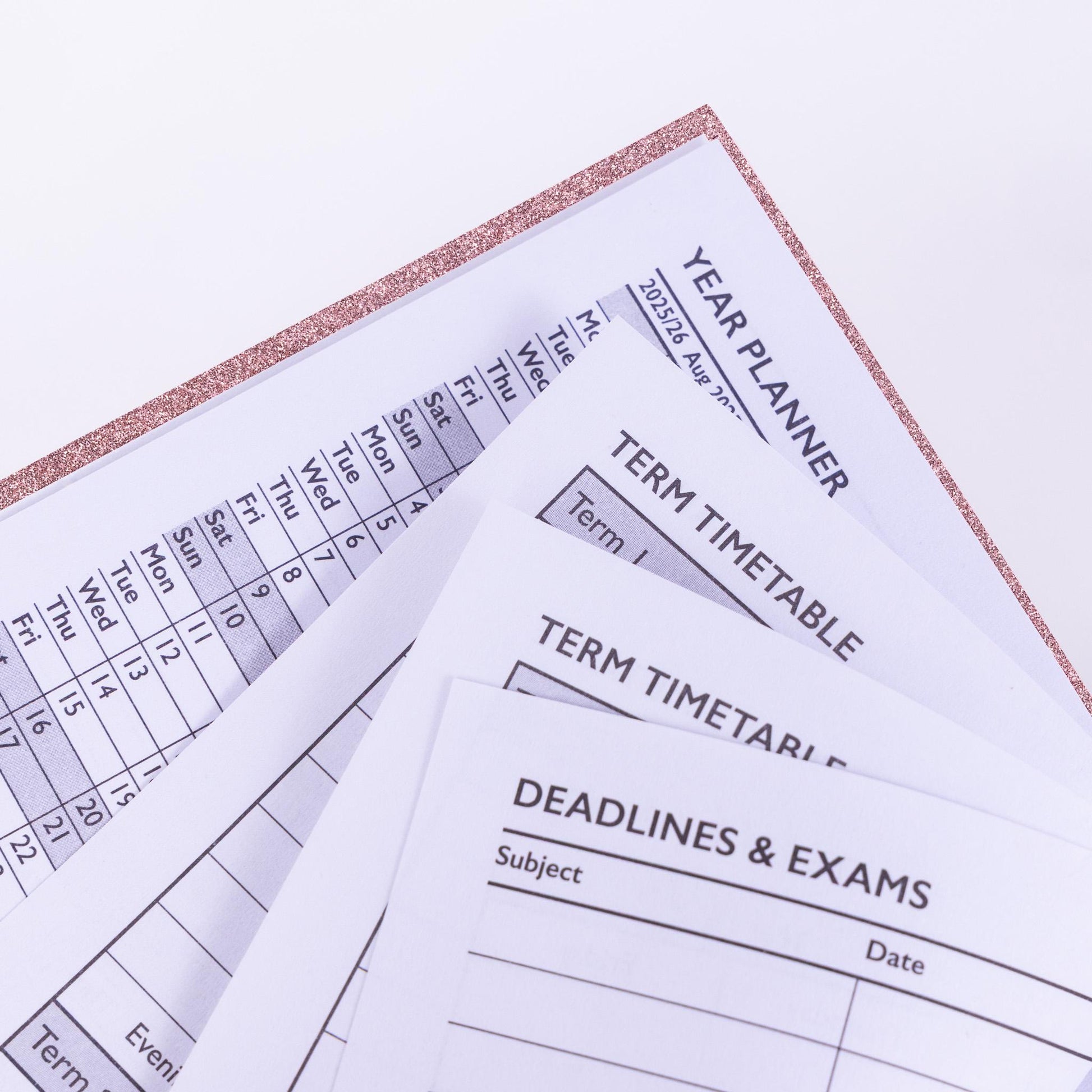 2026 Diary Slim Glitter Week to View Diaries Full Year Journal Calendar Planner rose Etsy