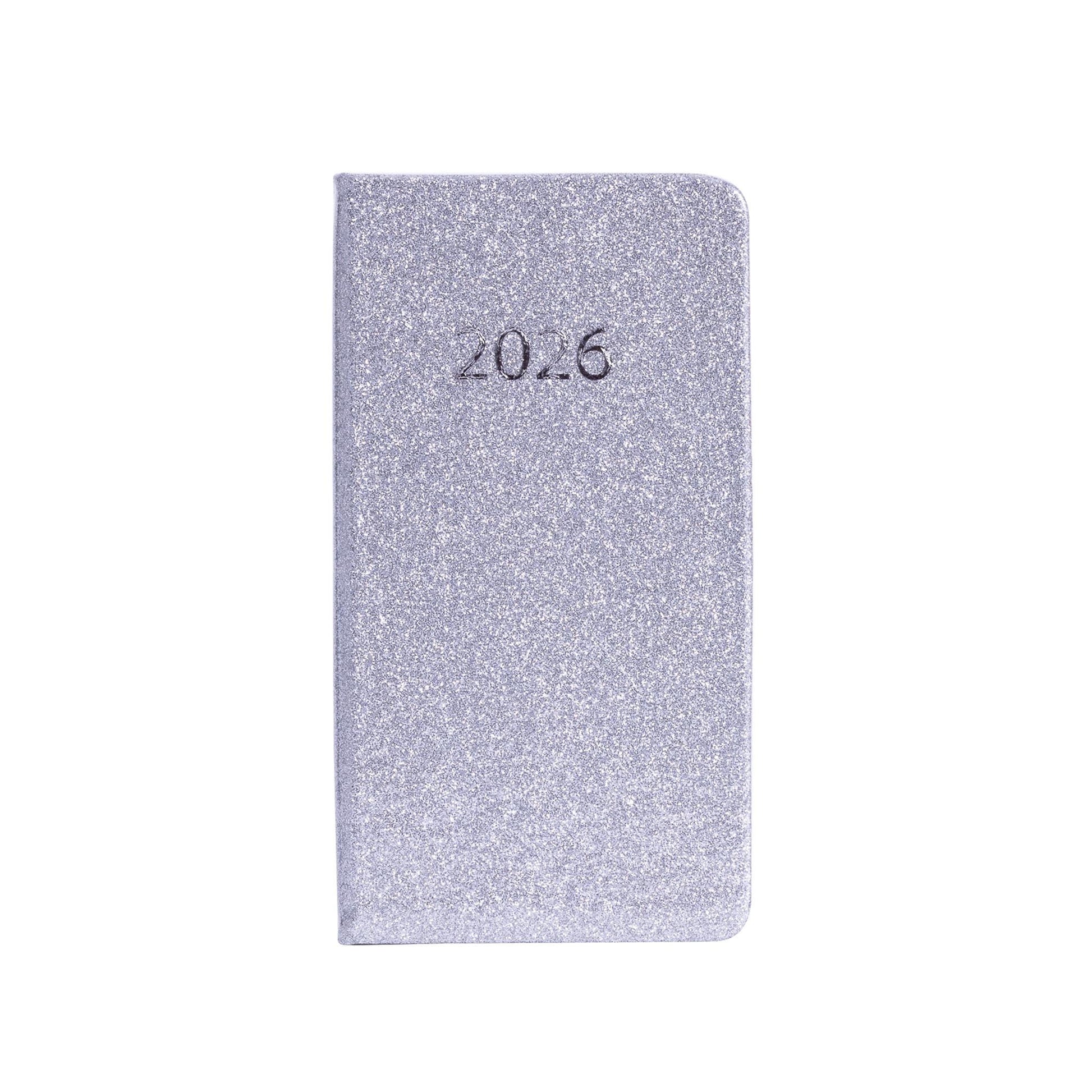 2026 Diary Slim Glitter Week to View Diaries Full Year Journal Calendar Planner silver Etsy