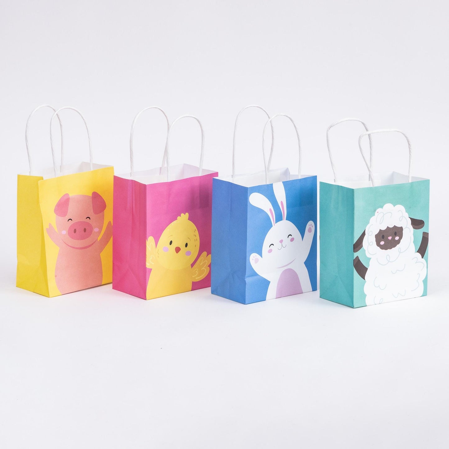 8 Easter Party Gift Bags 4 Designs Paper Treat Bag Sweet Chocolates Wrapping