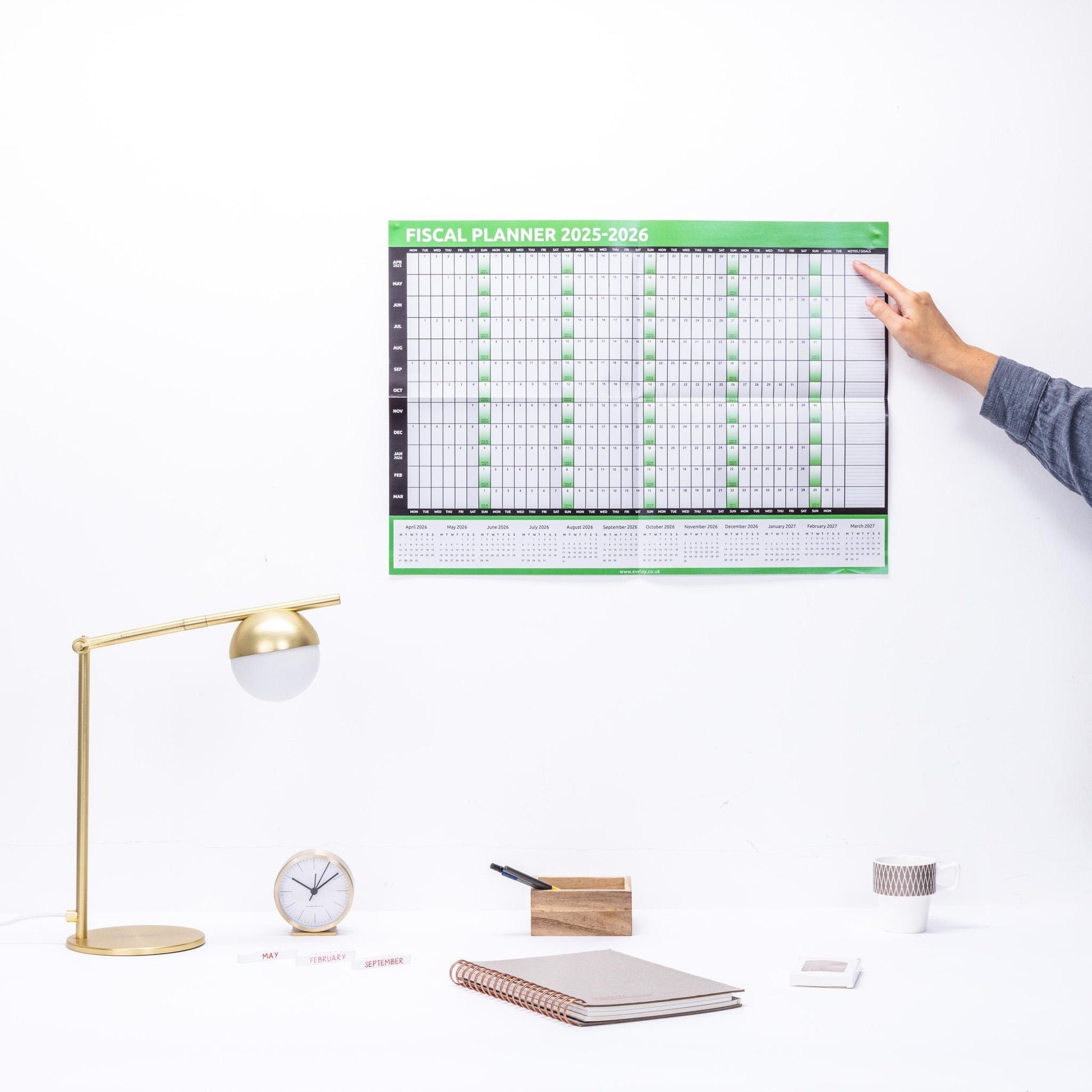 FISCAL 2025 - 2026 A1 Size Full Year Wall Planner Calendar Home Office Work A1 Etsy