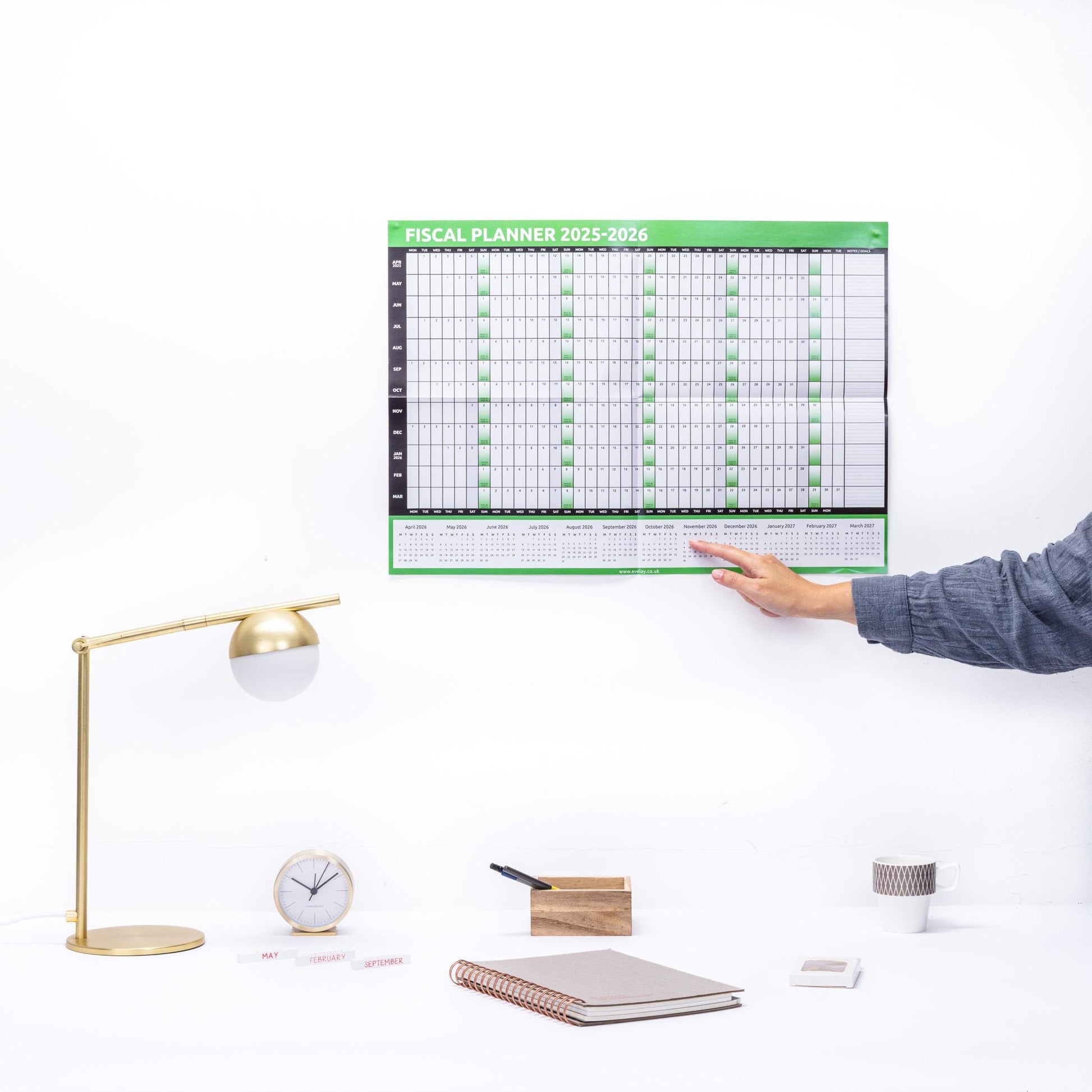 FISCAL 2025 - 2026 A1 Size Full Year Wall Planner Calendar Home Office Work A1 Etsy