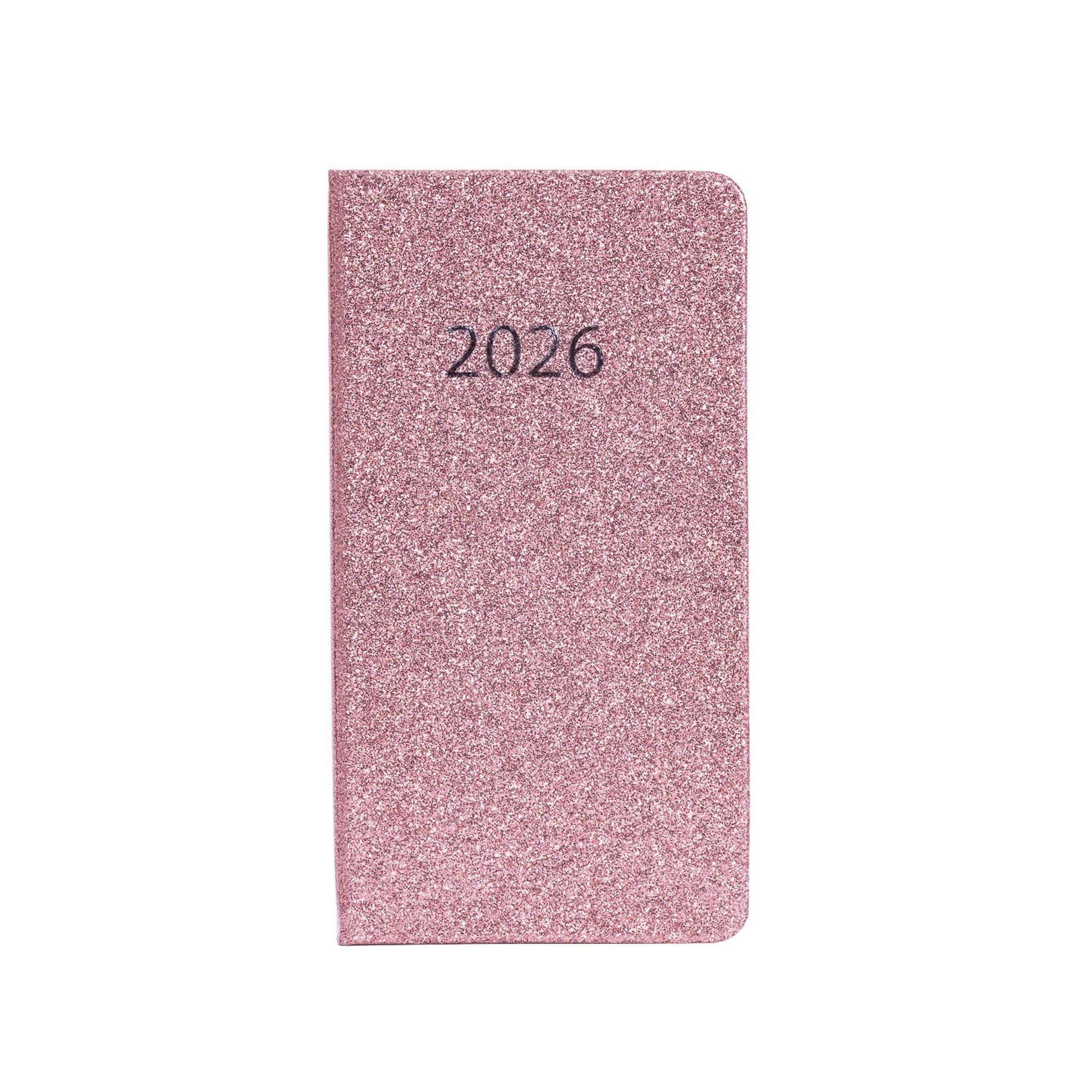 2026 Diary Slim Glitter Week to View Diaries Full Year Journal Calendar Planner rose Etsy