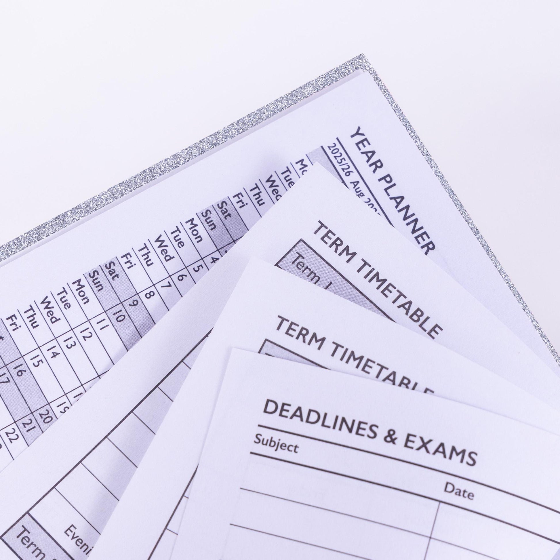 2026 Diary Slim Glitter Week to View Diaries Full Year Journal Calendar Planner silver Etsy