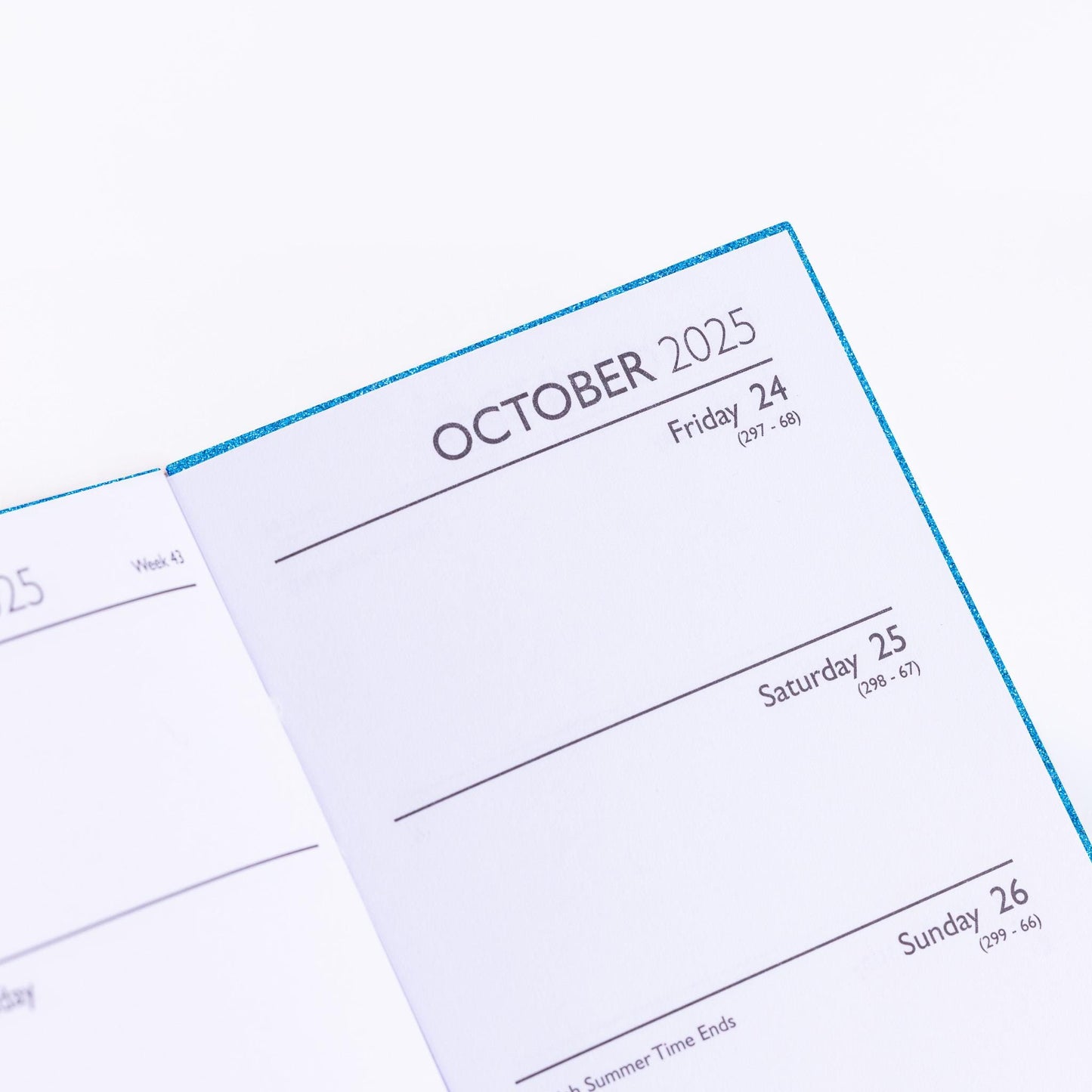 2026 Diary Slim Glitter Week to View Diaries Full Year Journal Planner Blue