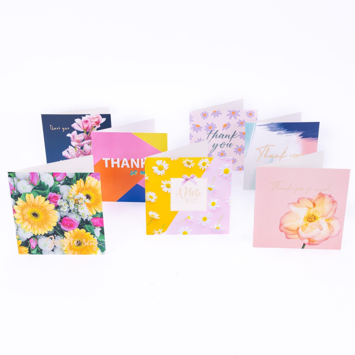Thank You Cards: 16 Mixed Design Card Set