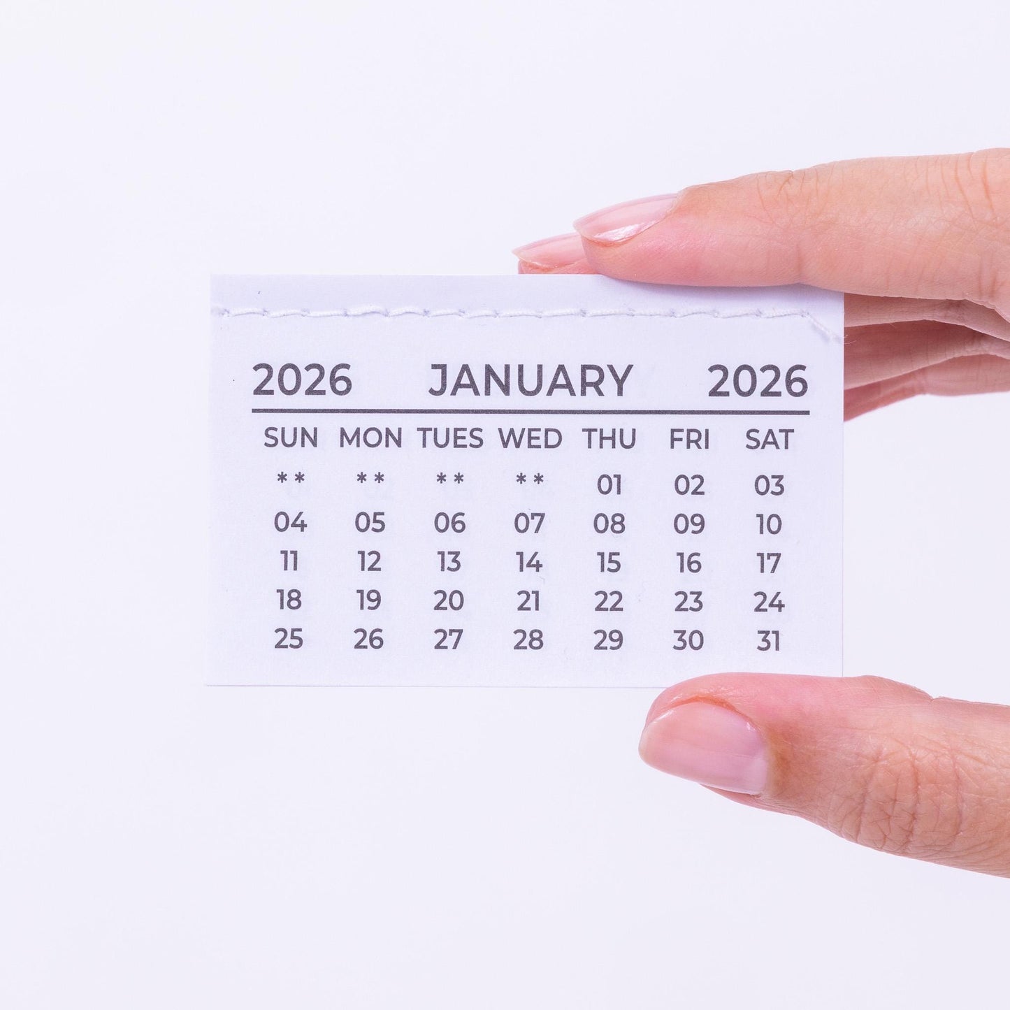 2026 Calendar Tabs Insert White Mini Calendar Tear Off Pads Month To View