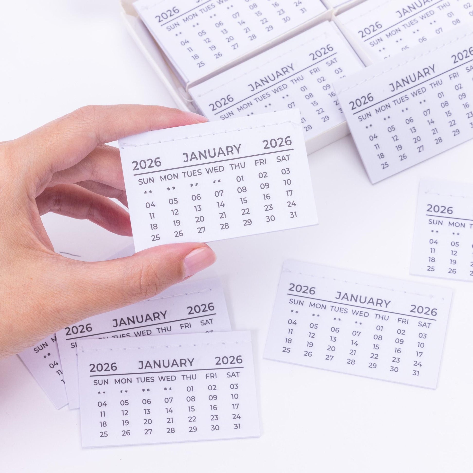 2026 Calendar Tabs Insert White Mini Calendar Tear Off Pads Month To View Etsy