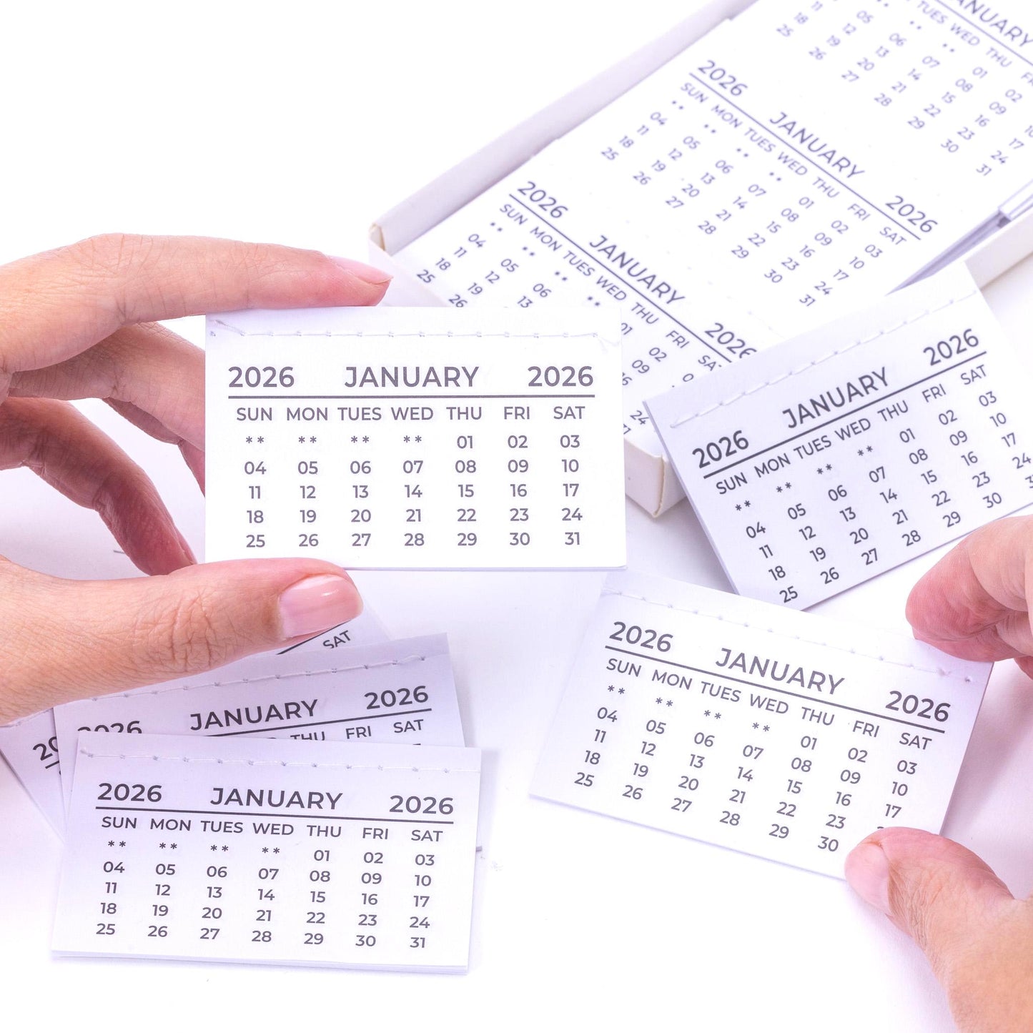 2026 Calendar Tabs Insert White Mini Calendar Tear Off Pads Month To View