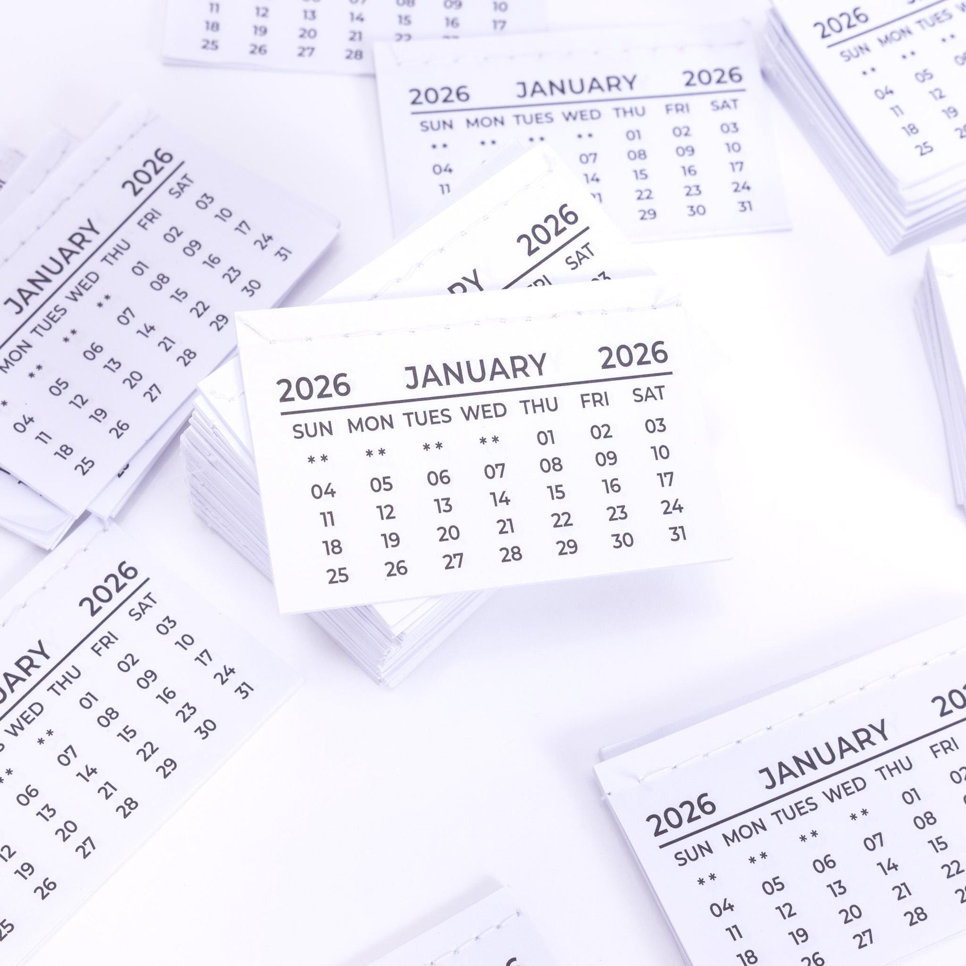 2026 Calendar Tabs Insert White Mini Calendar Tear Off Pads Month To View Etsy