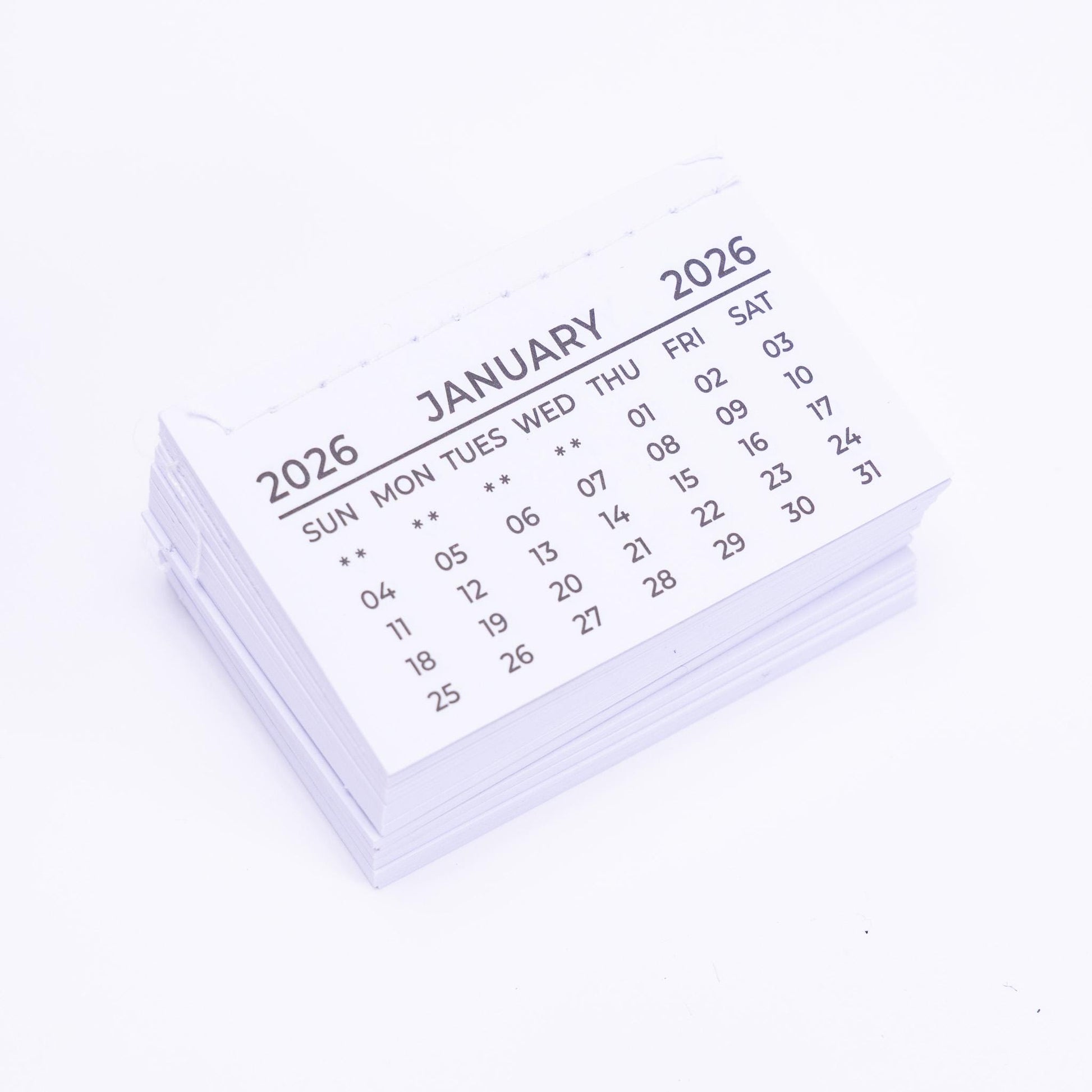 2026 Calendar Tabs Insert White Mini Calendar Tear Off Pads Month To View Etsy