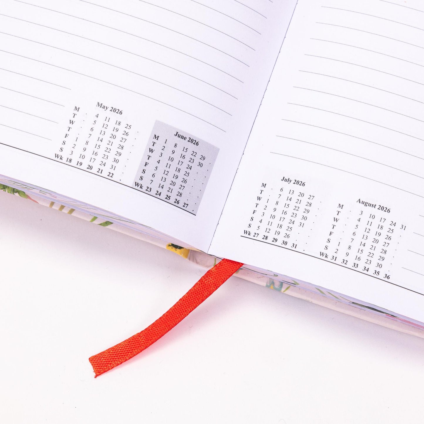 2026 Diary A5 Day to Page Full Year Planner Desk Hardback Luxury Printed Edges