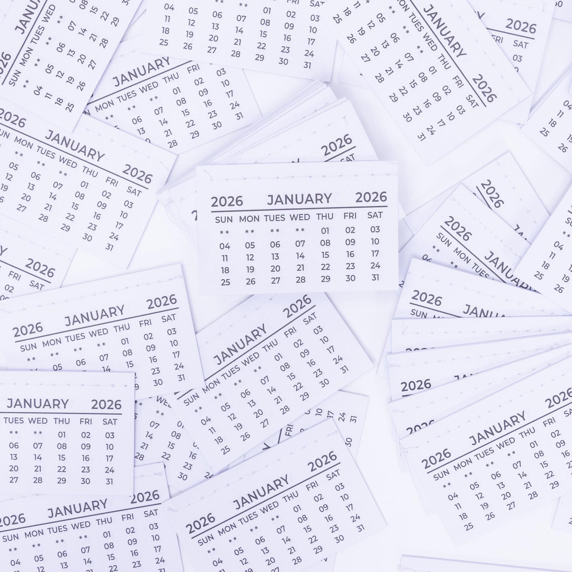 2025 Mini Calendar Tabs: Tear-Off Month View (75mm x 46mm) Etsy