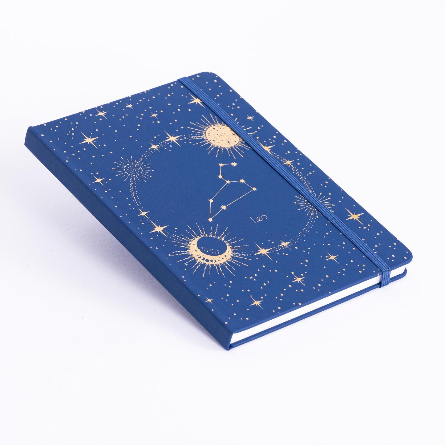 Leo Zodiac Notebook: A5 Gold Foil Journal - Faux Leather Hardback