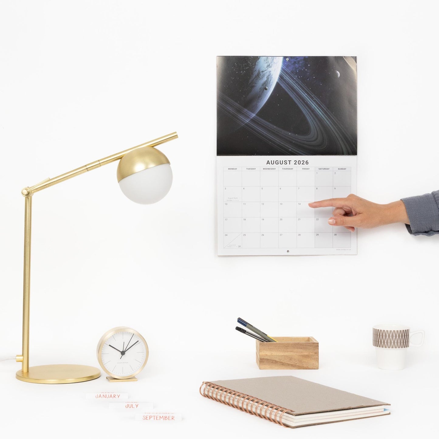 2026 Space Planets Calendar Wall Monthly Planner Family Home Organiser