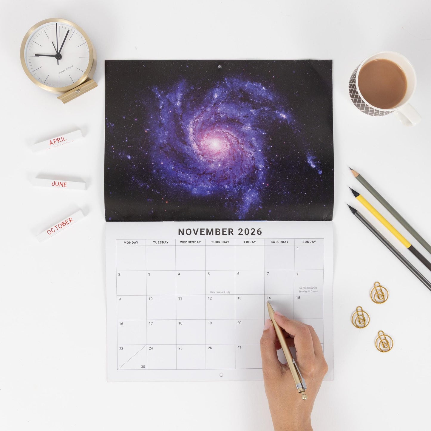 2026 Space Planets Calendar Wall Monthly Planner Family Home Organiser