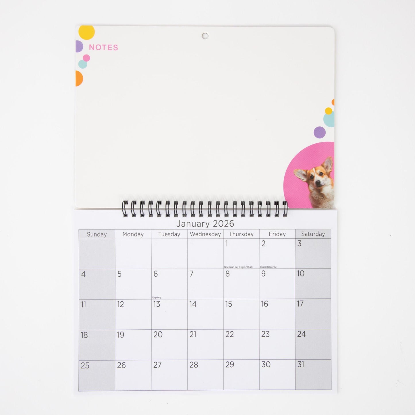 2026 puppy Monthly Memo Board Wall Calendar Family Organiser White Board & Pen