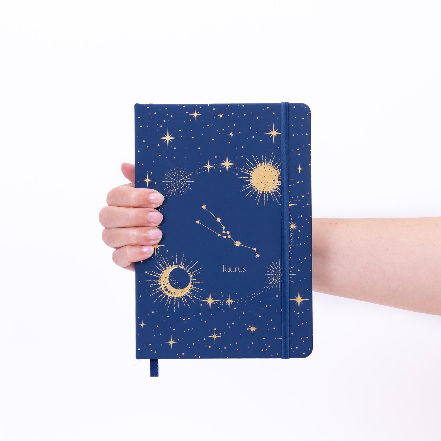 Zodiac Sign Notebook: A5 Lined Journal with Gold Foil Cover