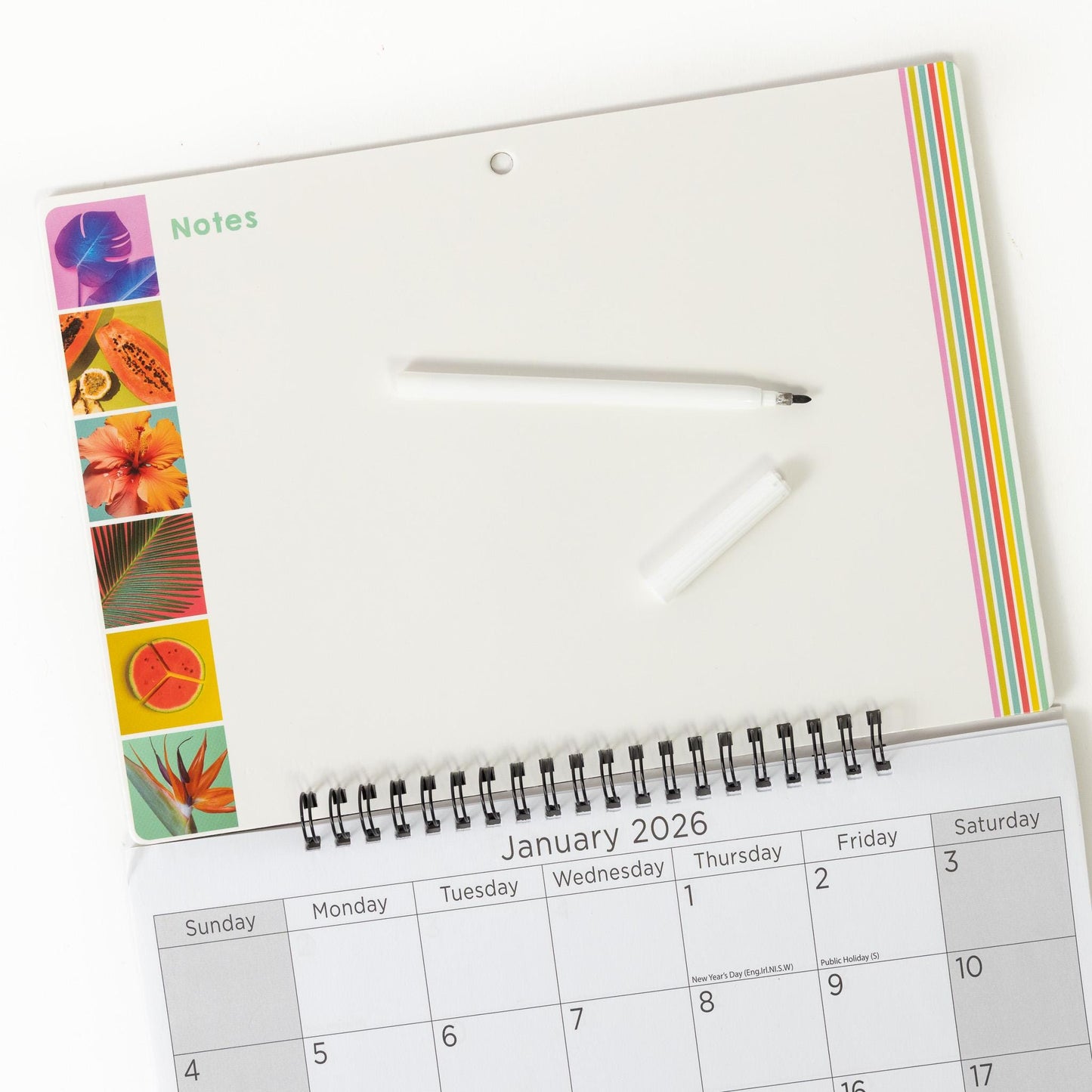 2026 Monthly Memo Board Wall Calendar Family Organiser White Board & Pen