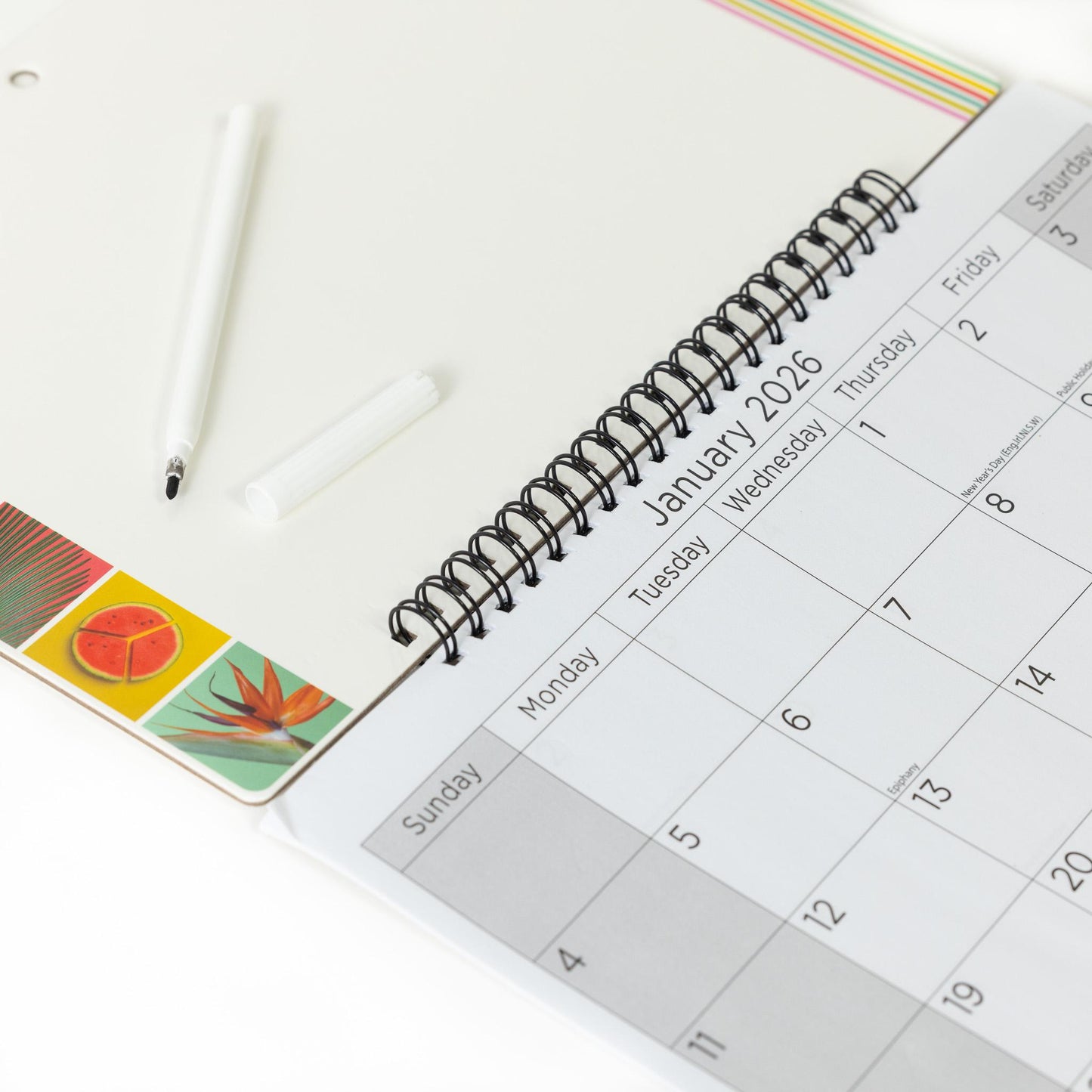 2026 Monthly Memo Board Wall Calendar Family Organiser White Board & Pen