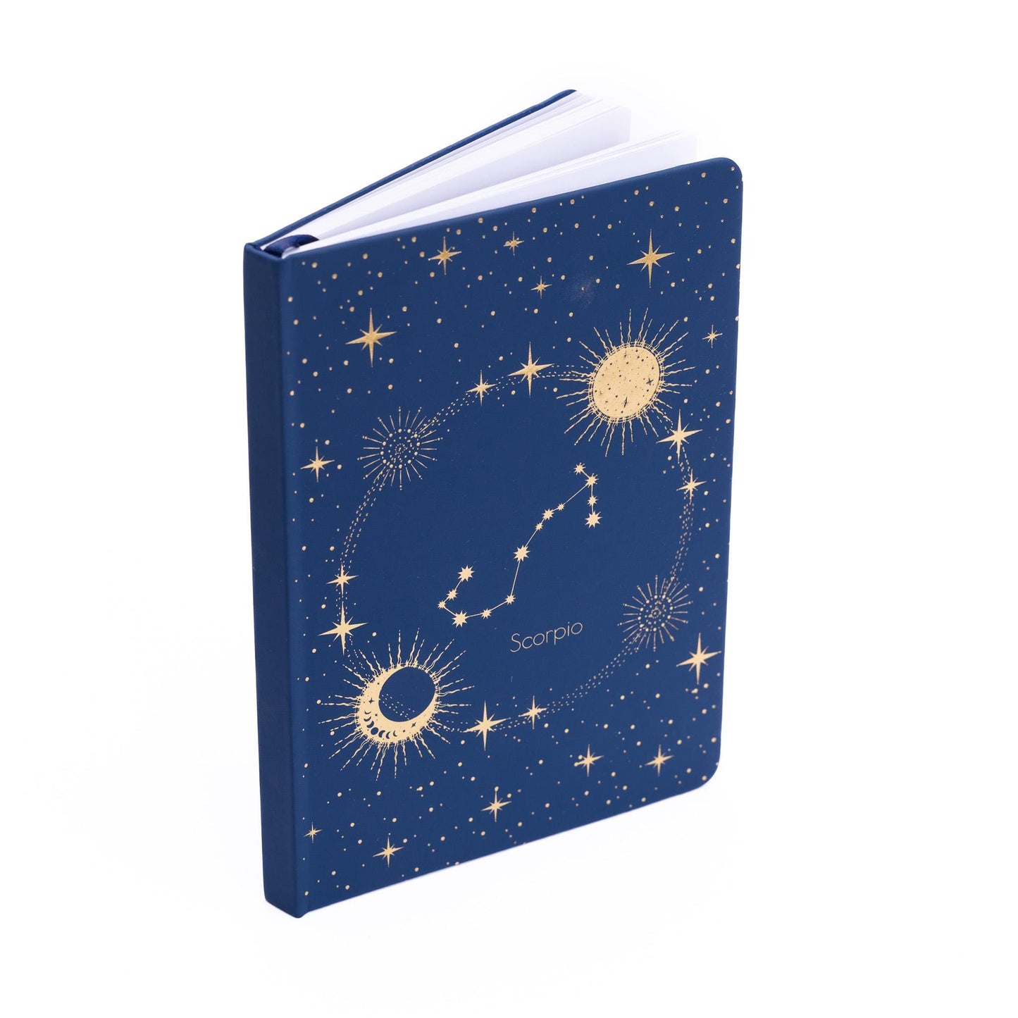 Scorpio Zodiac Notebook: A5 Gold Foil Journal, Faux Leather Hardback