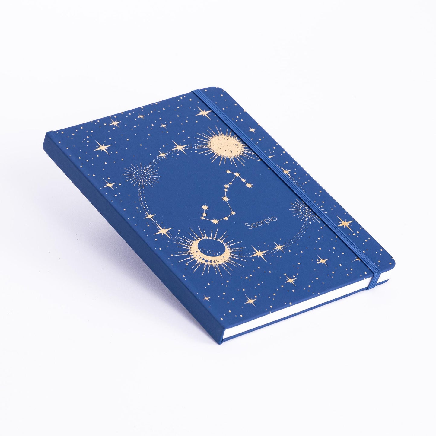 Scorpio Zodiac Notebook: A5 Gold Foil Journal, Faux Leather Hardback