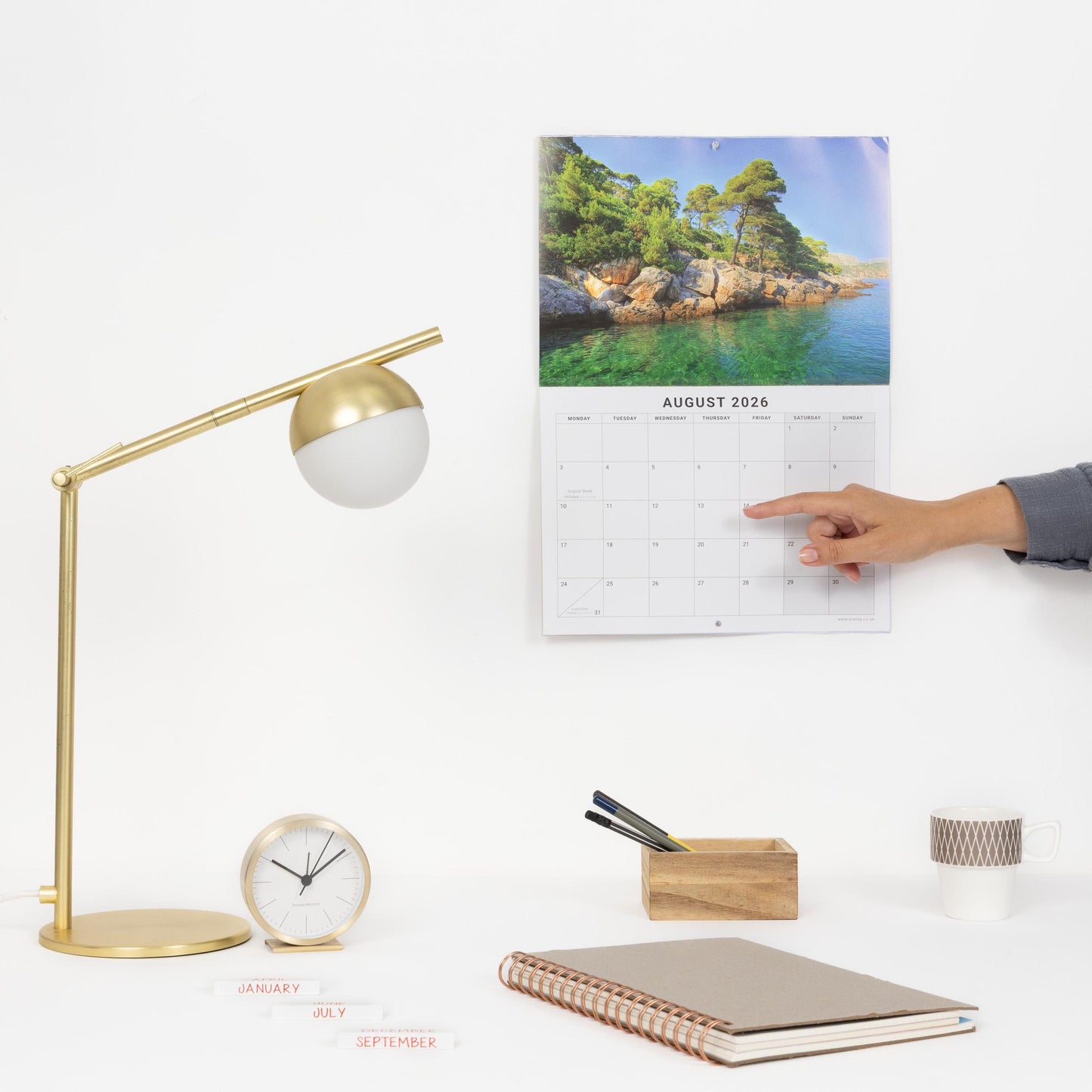 2026 World Wonders Calendar Wall Monthly Planner Family Home Organiser
