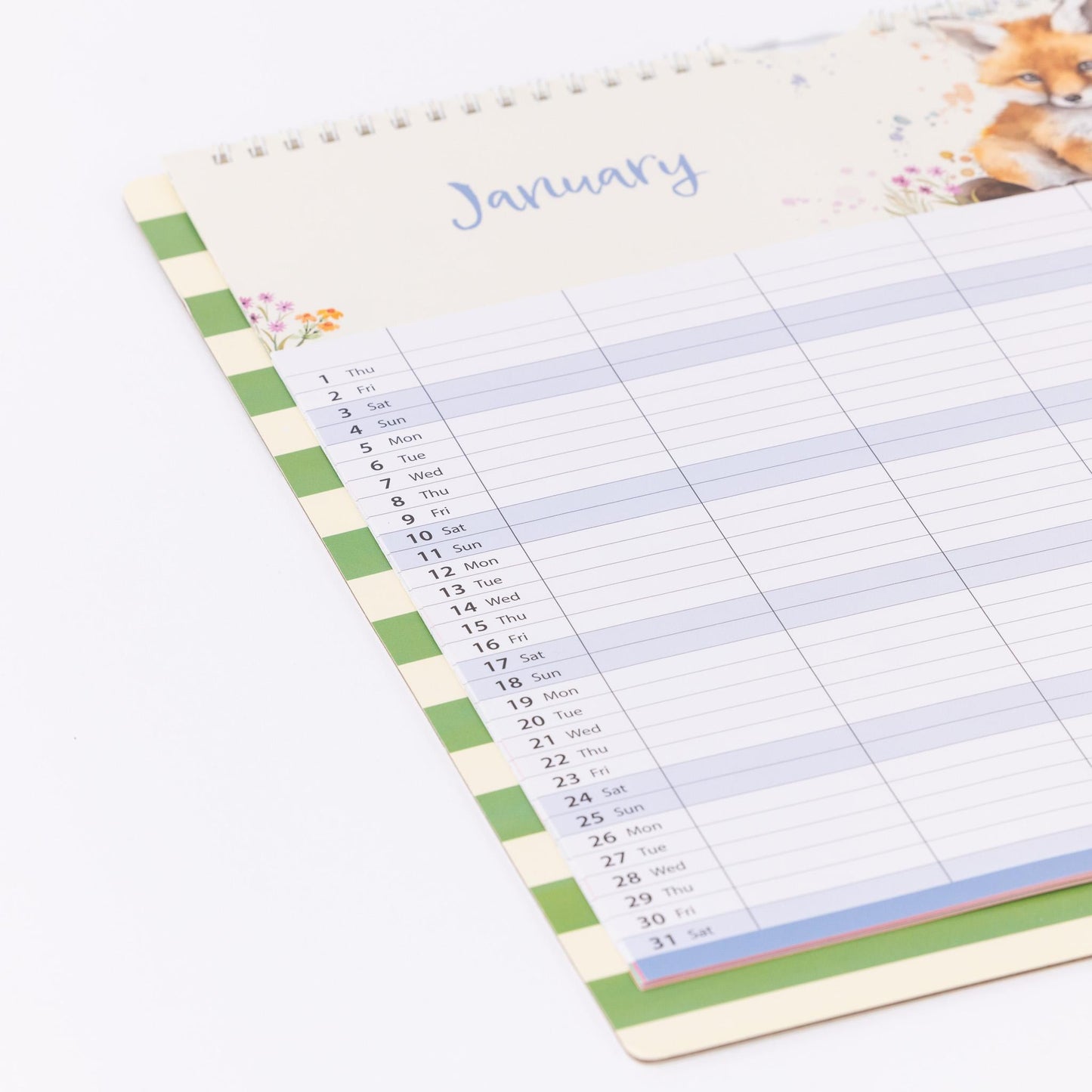 2026 Family Planner 5 Column Calendar Wall Organiser Shopping List & Notepad