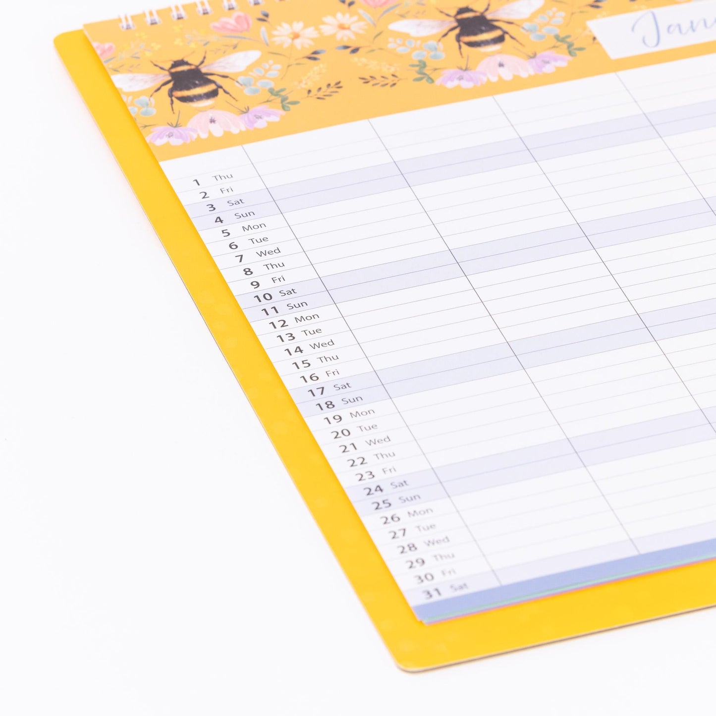 2026 Family Planner 5 Column Calendar Wall Organiser Shopping List & Notepad