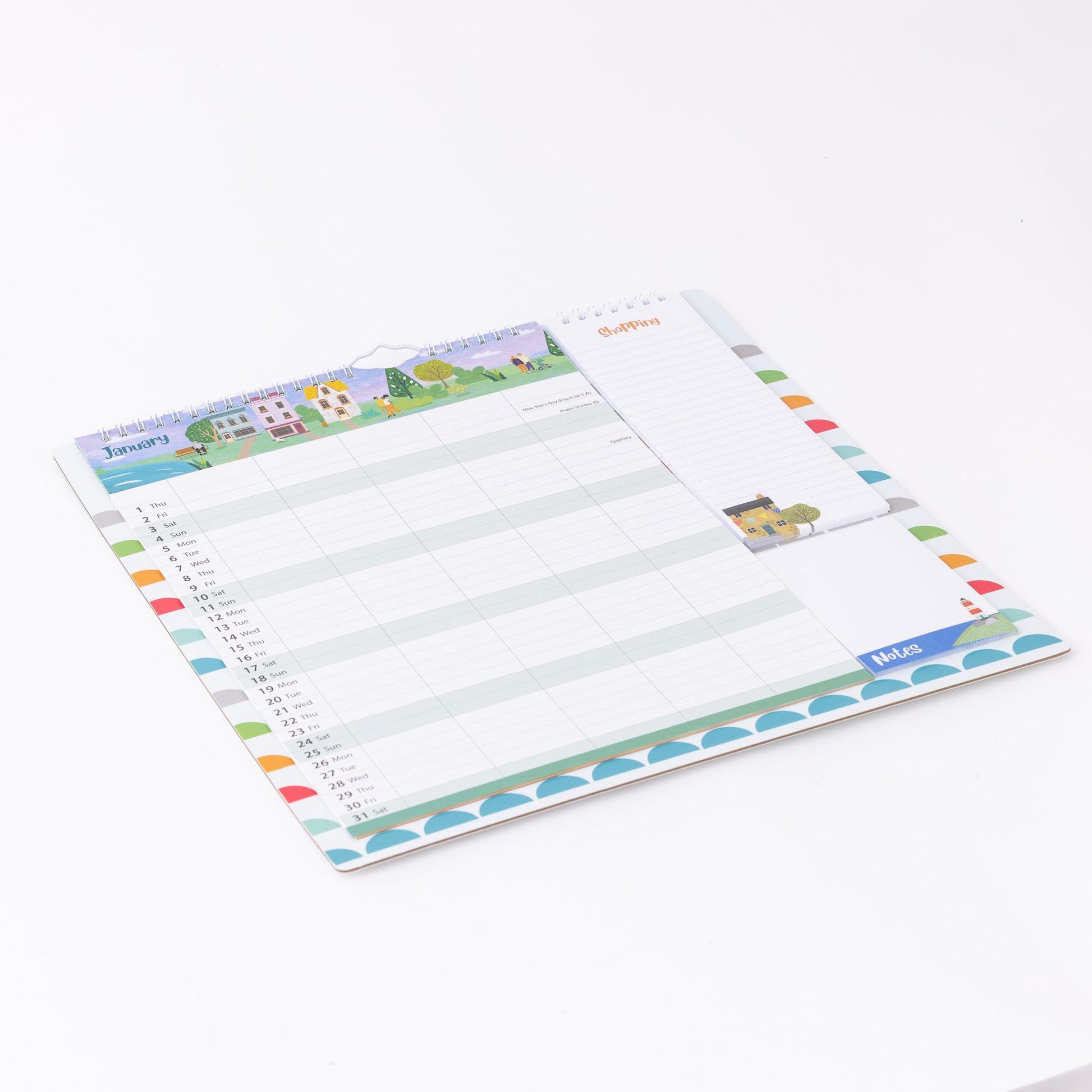 2026 Family Planner 5 Column Calendar Wall Organiser Shopping List & Notepad Etsy