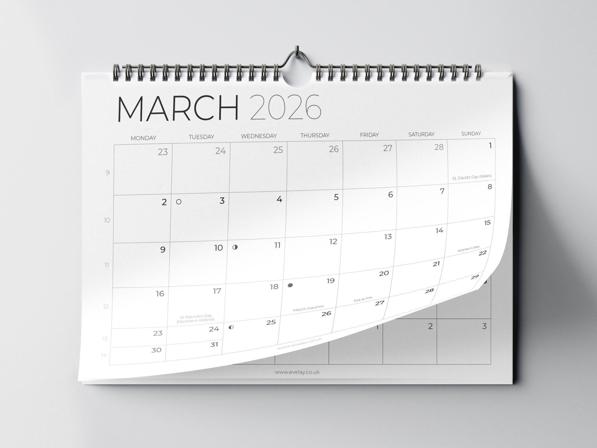 2026 Calendar A4 Landscape Month To View Wall Planner Family Office Organiser Etsy