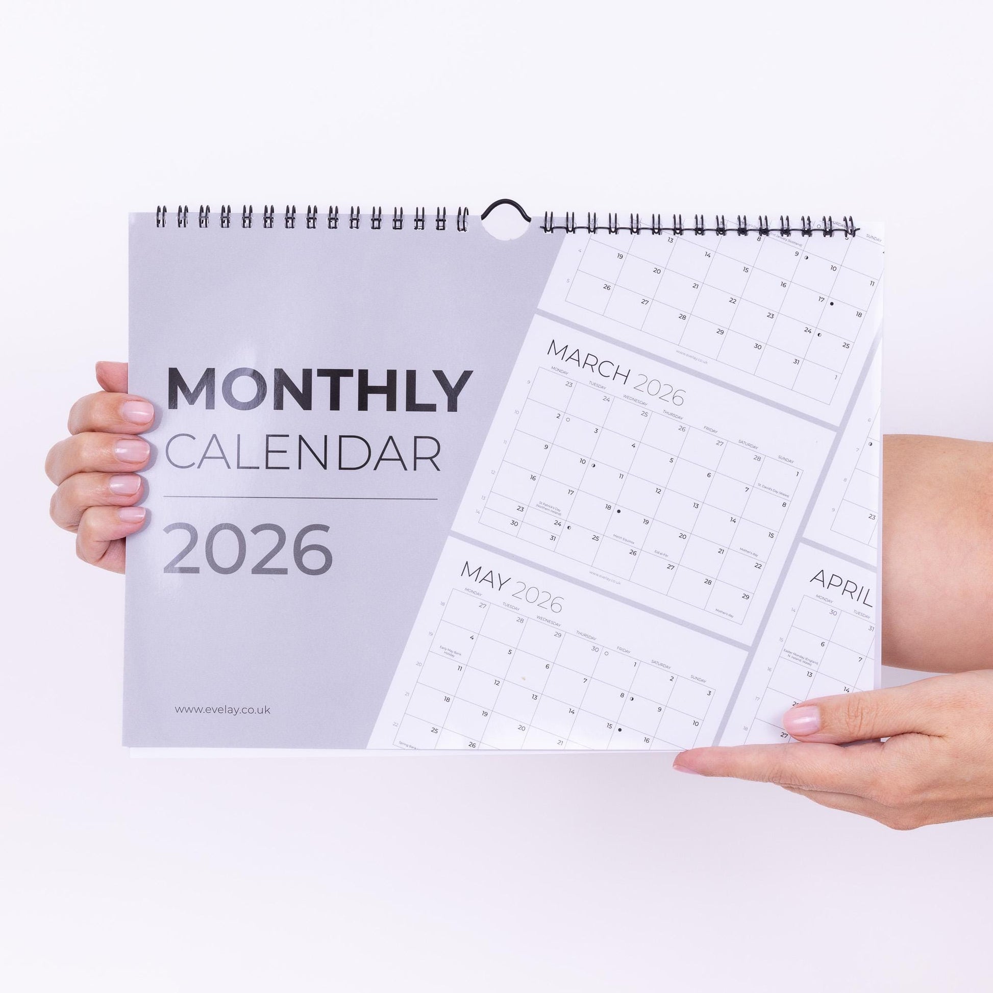 2026 Calendar A4 Landscape Month To View Wall Planner Family Office Organiser Etsy