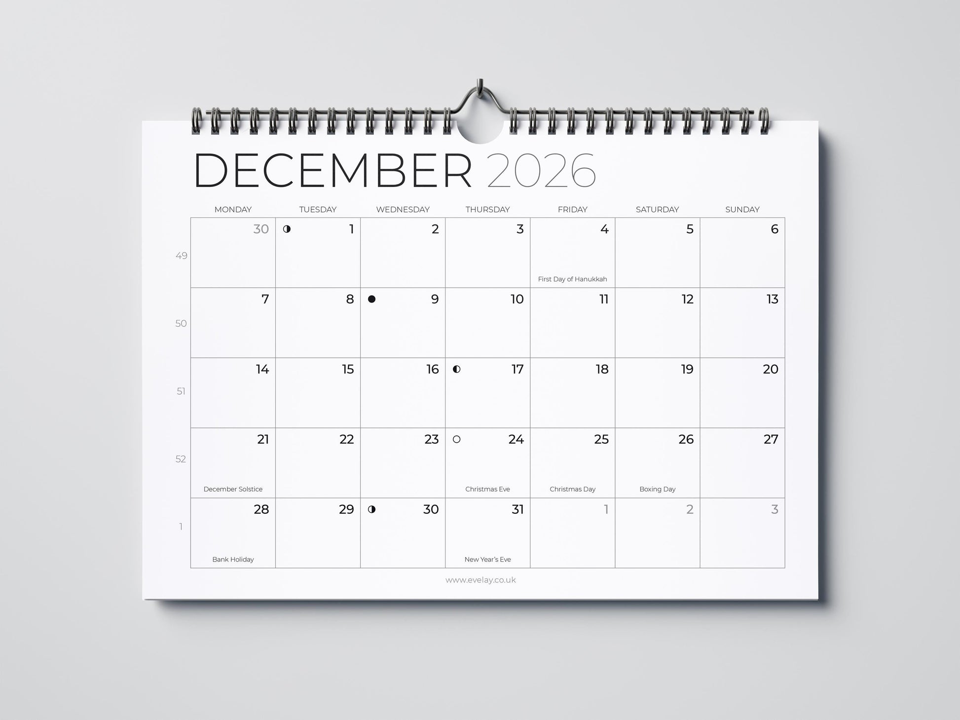 2026 Calendar A4 Landscape Month To View Wall Planner Family Office Organiser Etsy