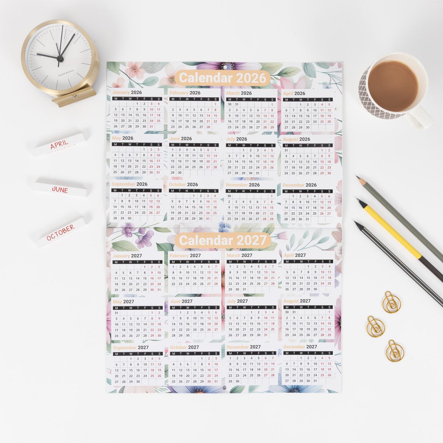 2026 Family Planner Calendar: A3 Wall Organizer, 5 Columns