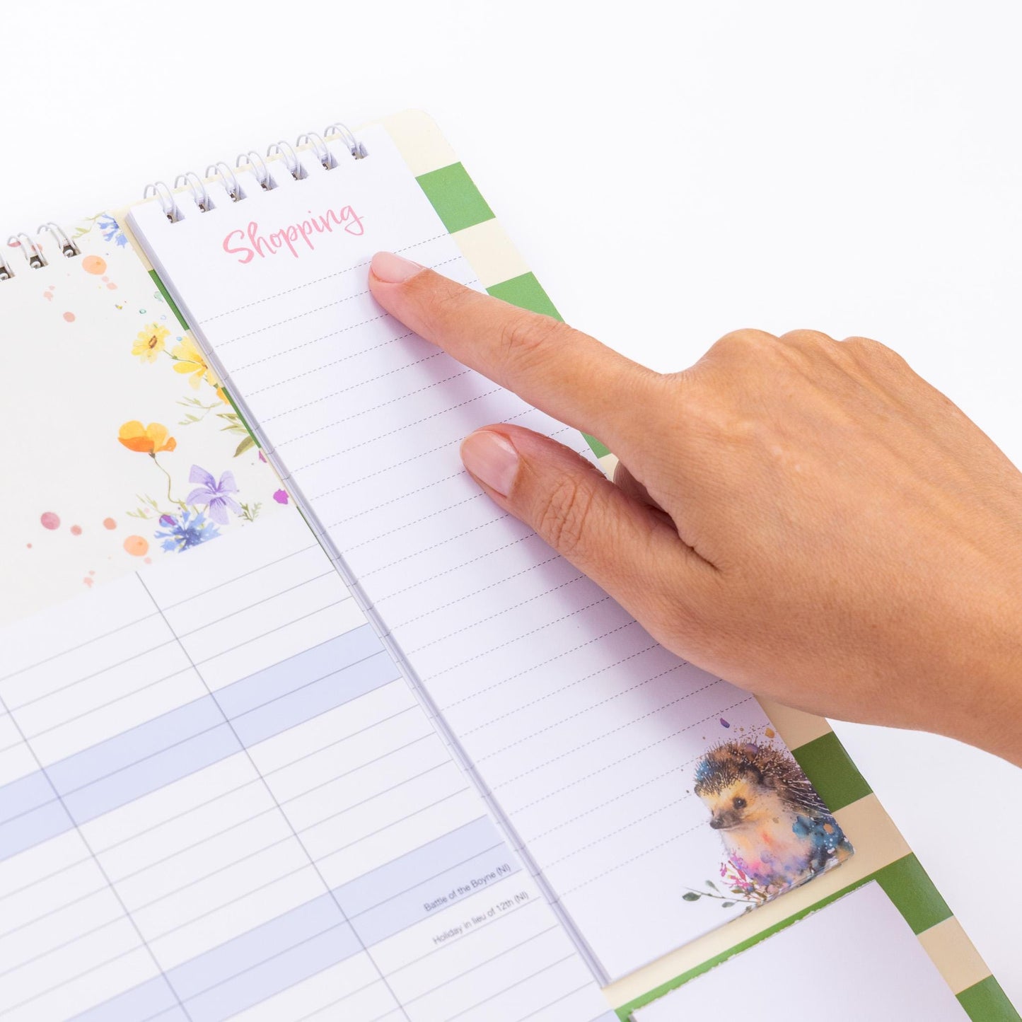 2026 Family Planner 5 Column Calendar Wall Organiser Shopping List & Notepad