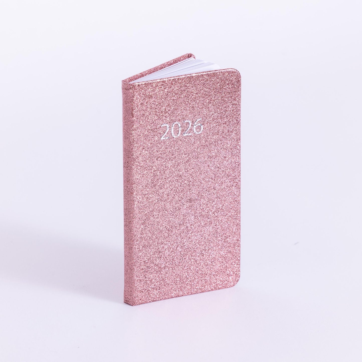 2026 Diary Slim Glitter Week to View Diaries Full Year Journal Calendar Planner rose