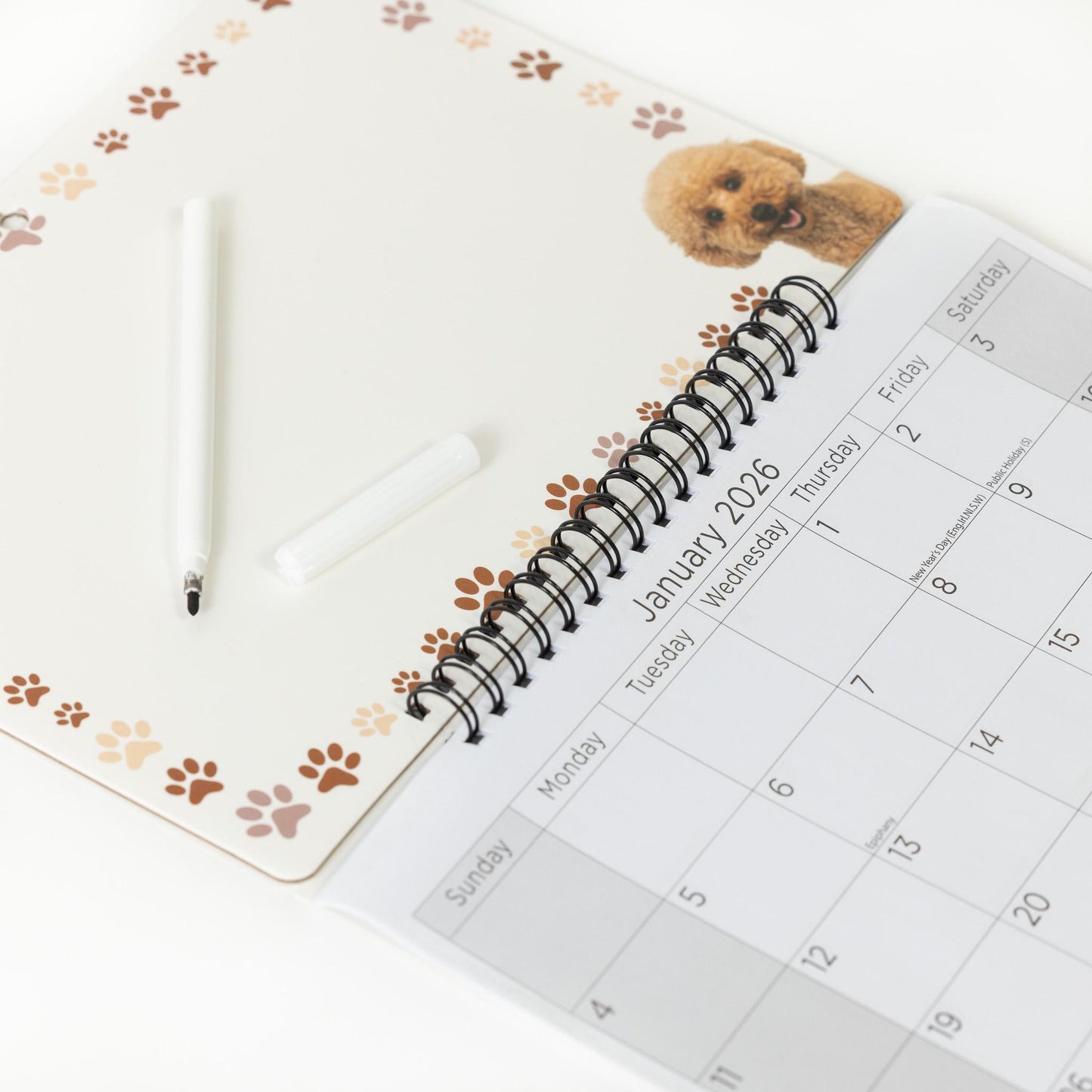 2026 Monthly Memo Board Wall Calendar Family Organiser White Board & Pen