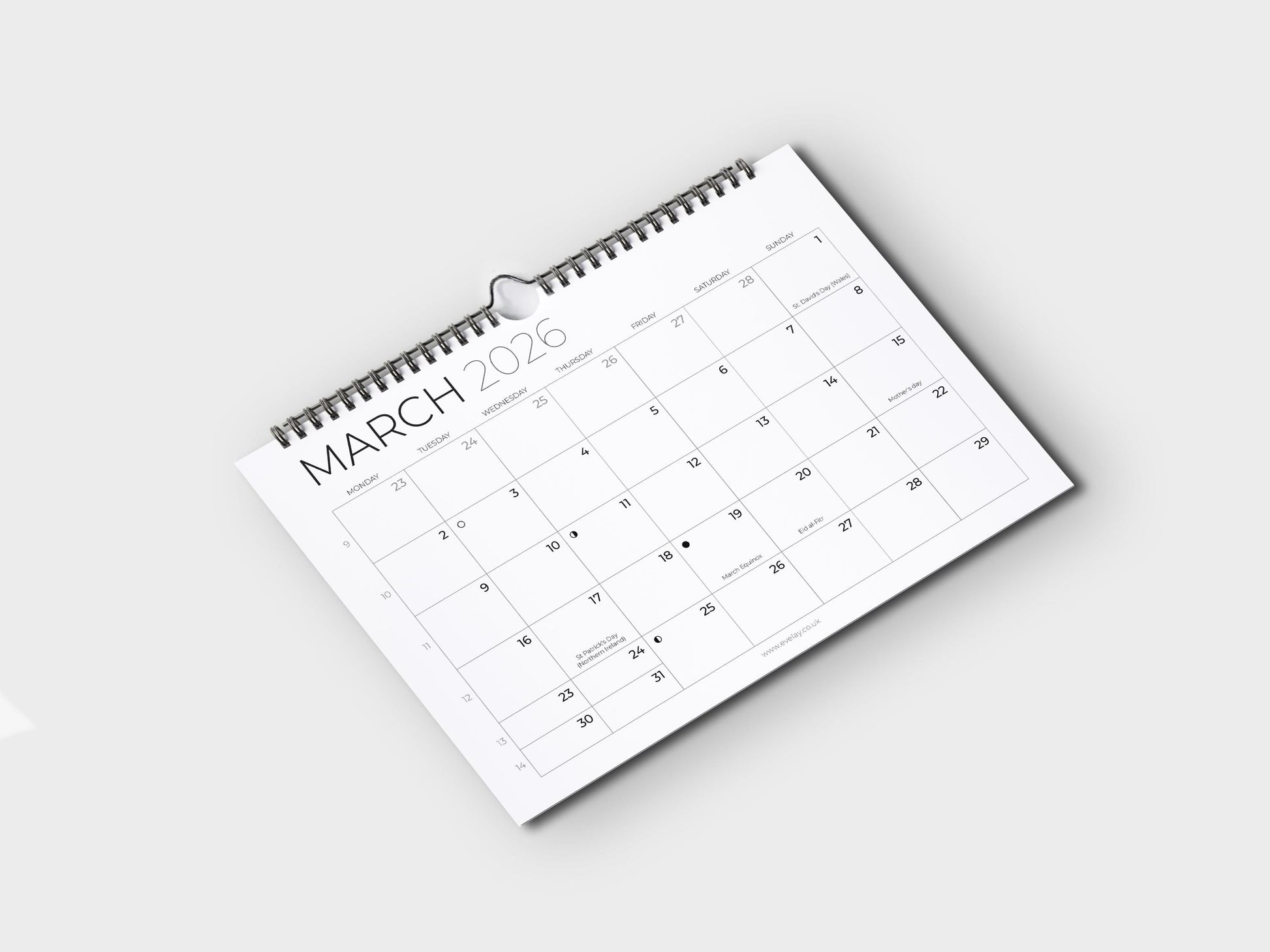 2026 Calendar A4 Landscape Month To View Wall Planner Family Office Organiser Etsy