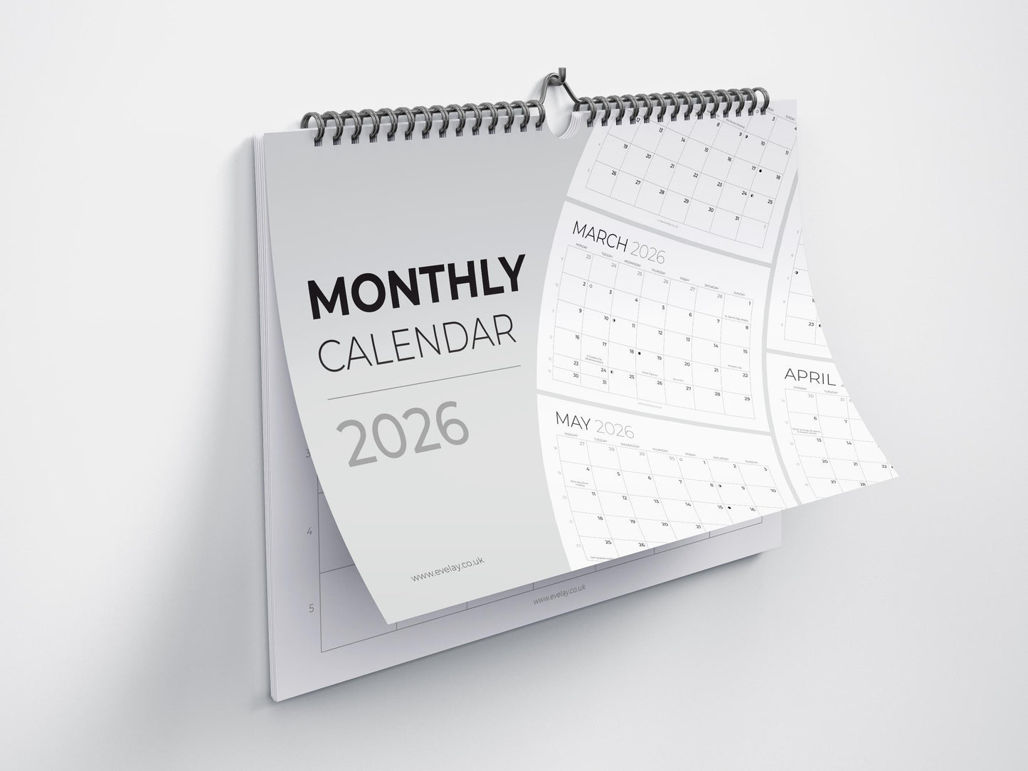 2026 Calendar A4 Landscape Month To View Wall Planner Family Office Organiser