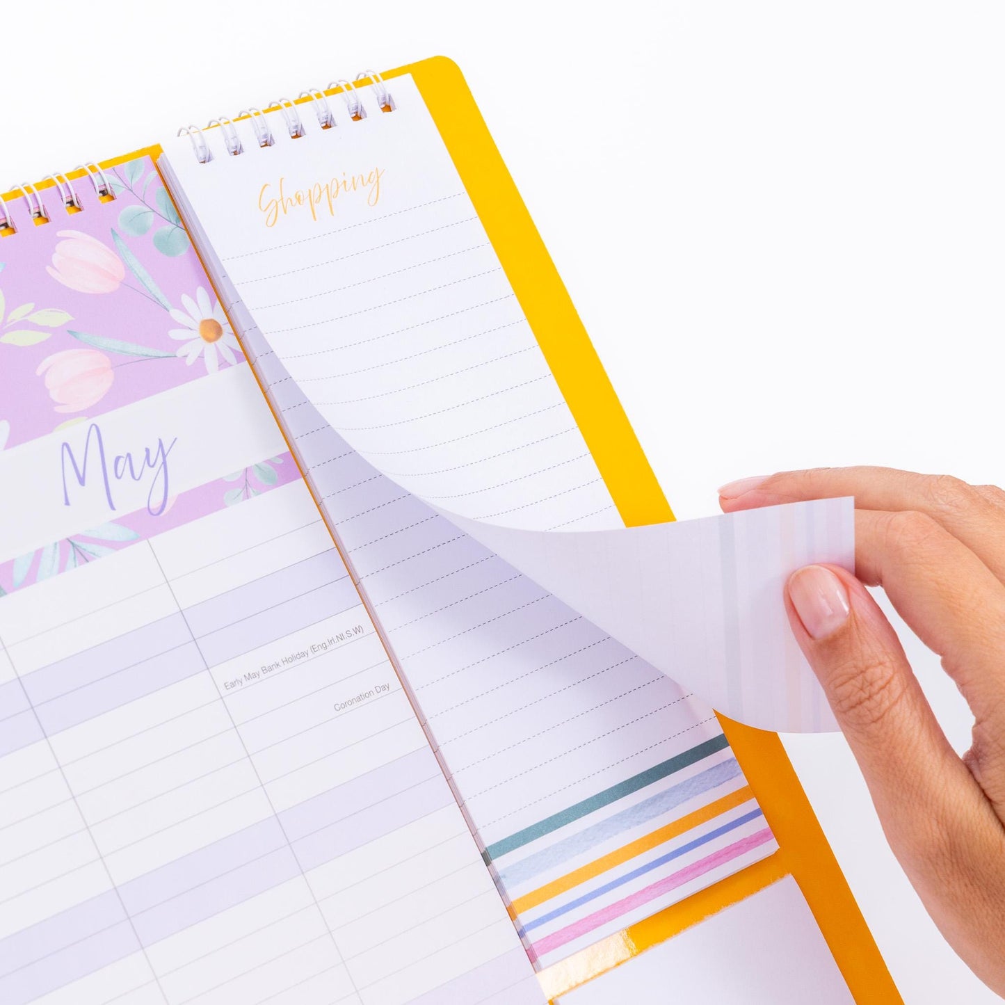 2026 Family Planner 5 Column Calendar Wall Organiser Shopping List & Notepad