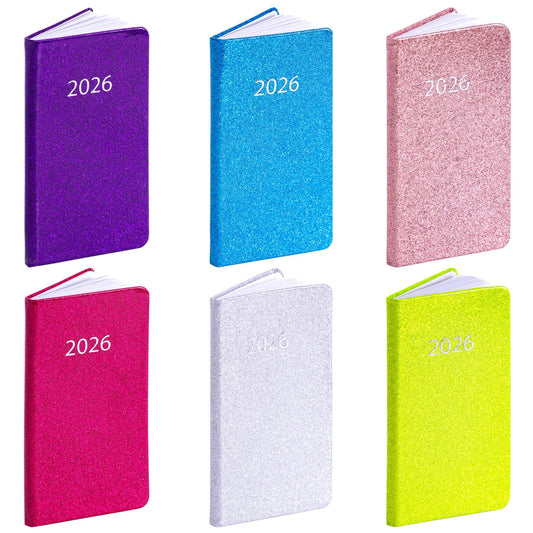 2026 Diary Slim Glitter Week to View Diaries Full Year Journal Calendar Planner Etsy
