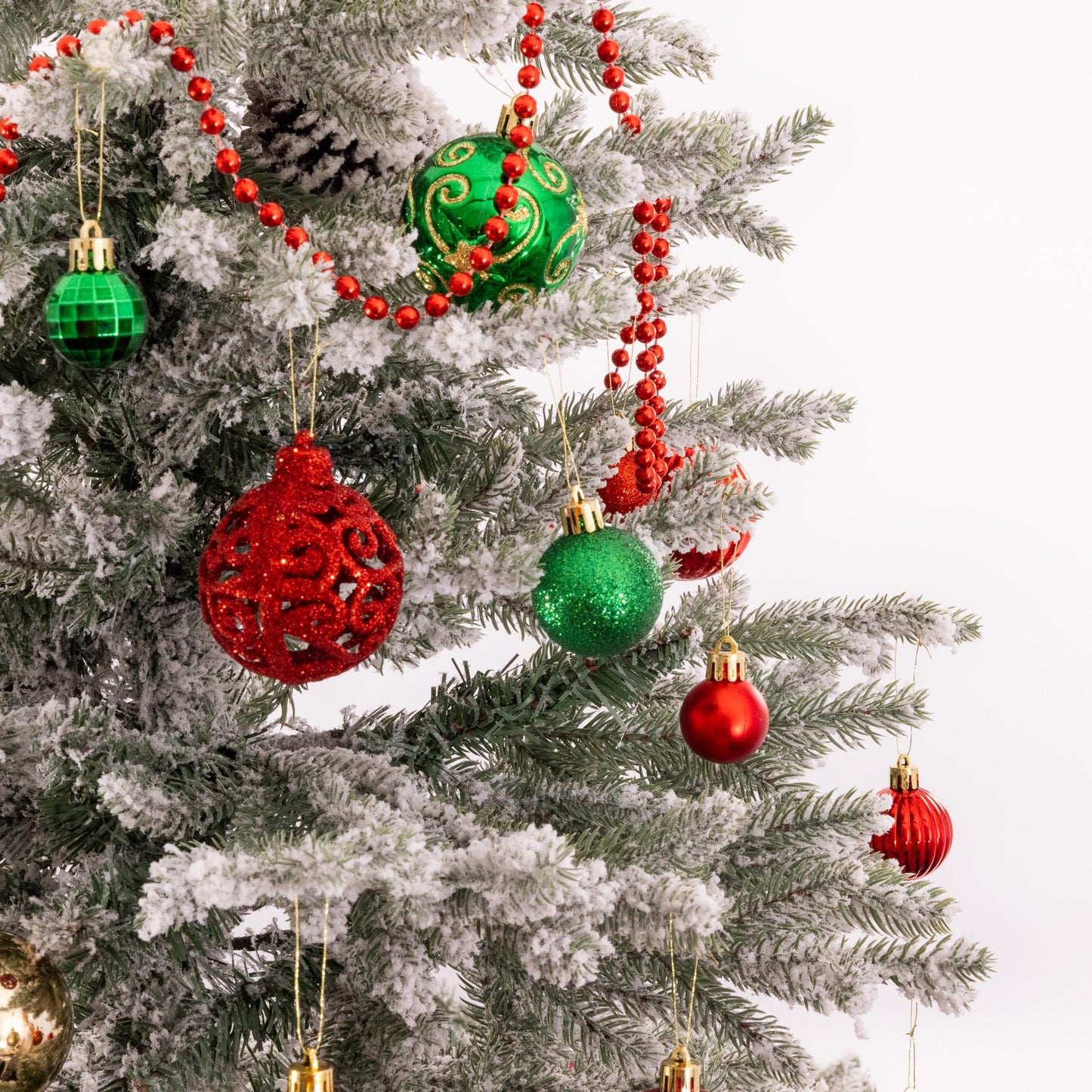 100 Christmas Baubles Tree Hanging Balls Xmas Party Beads Ornament Traditional