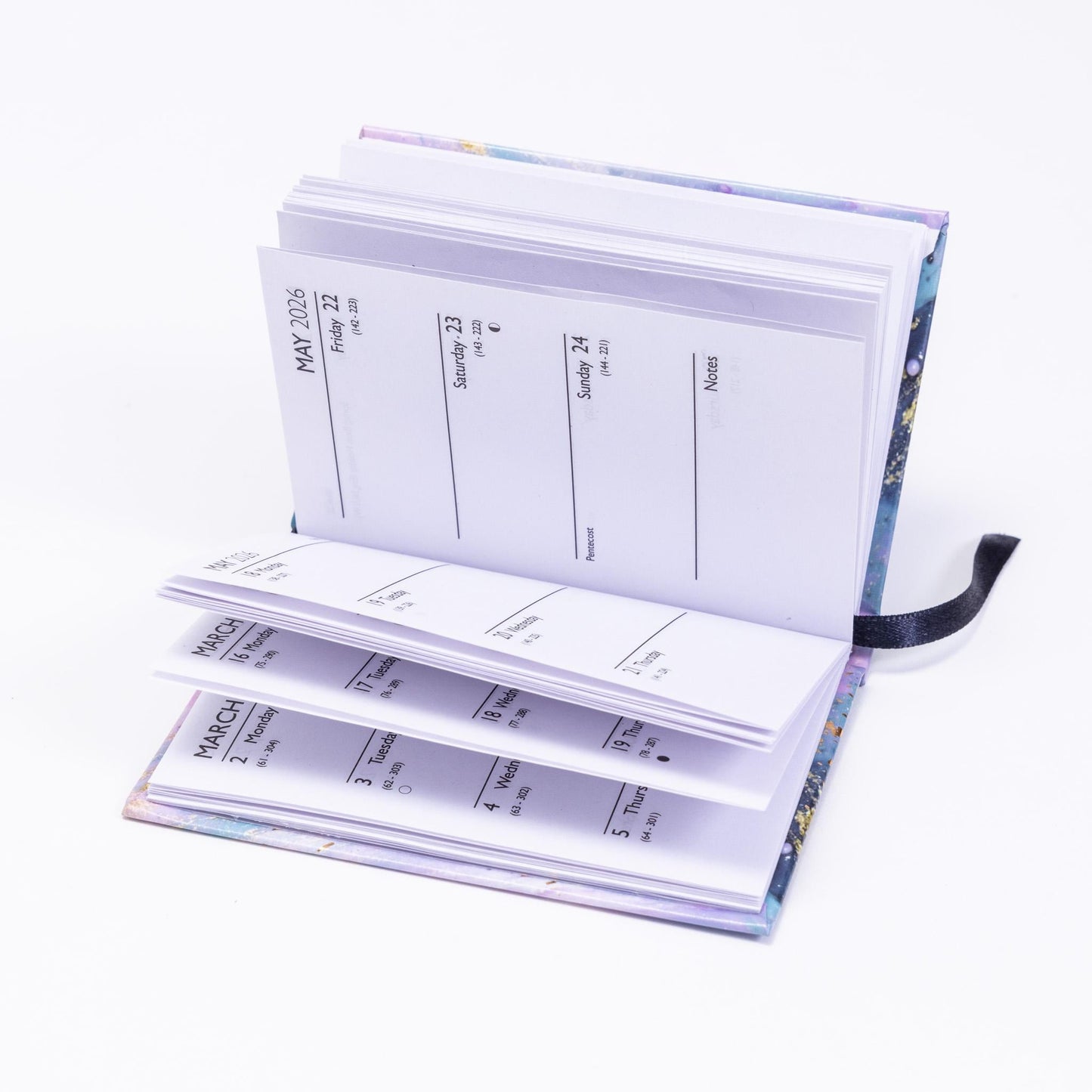 2026 Diary Pocket Size Handbag Week to View Diaries Full Year Calendar planner