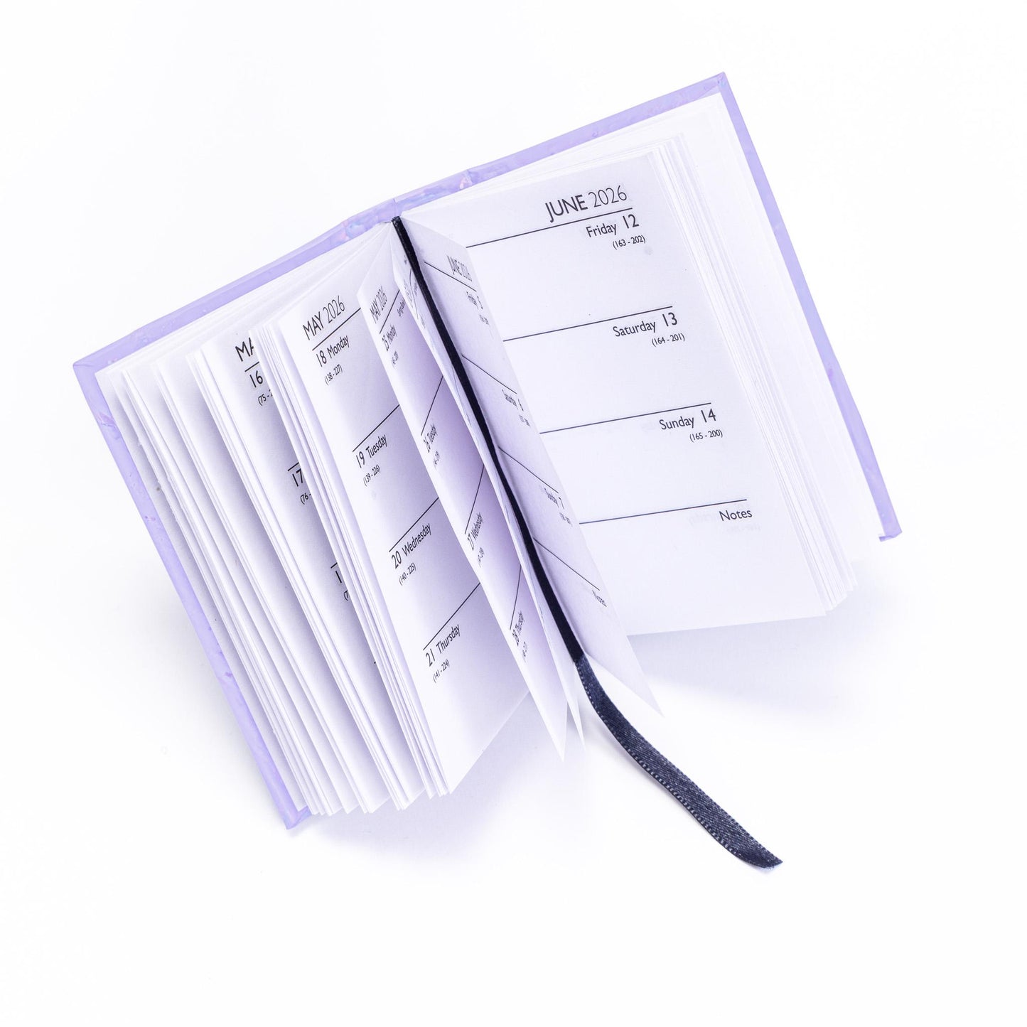 2026 Diary Pocket Size Handbag Week to View Diaries Full Year Calendar Planner