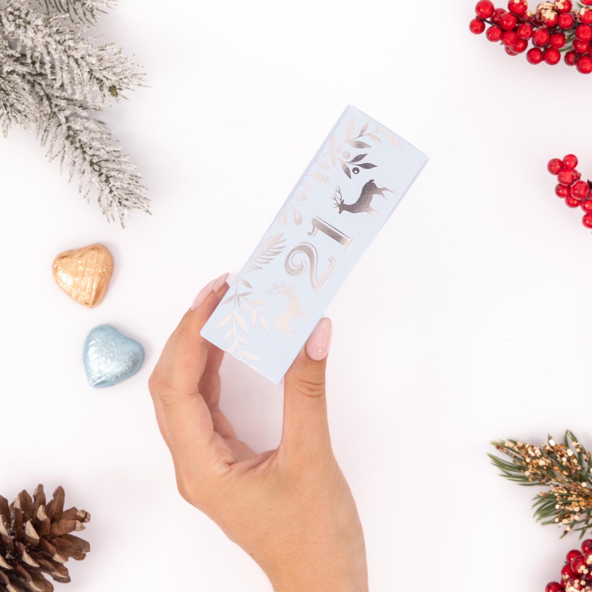 Christmas Advent Calendar Fill your Own 1-24 Day Boxes Luxury Countdown Blue Etsy