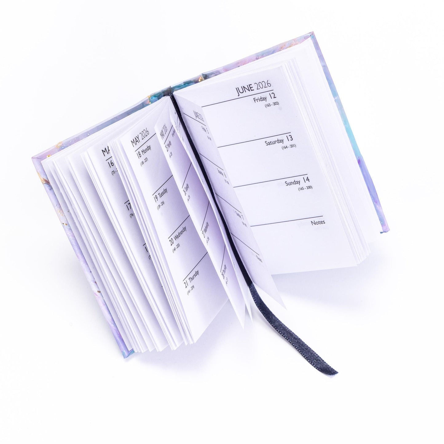 2026 Diary Pocket Size Handbag Week to View Diaries Full Year Calendar planner