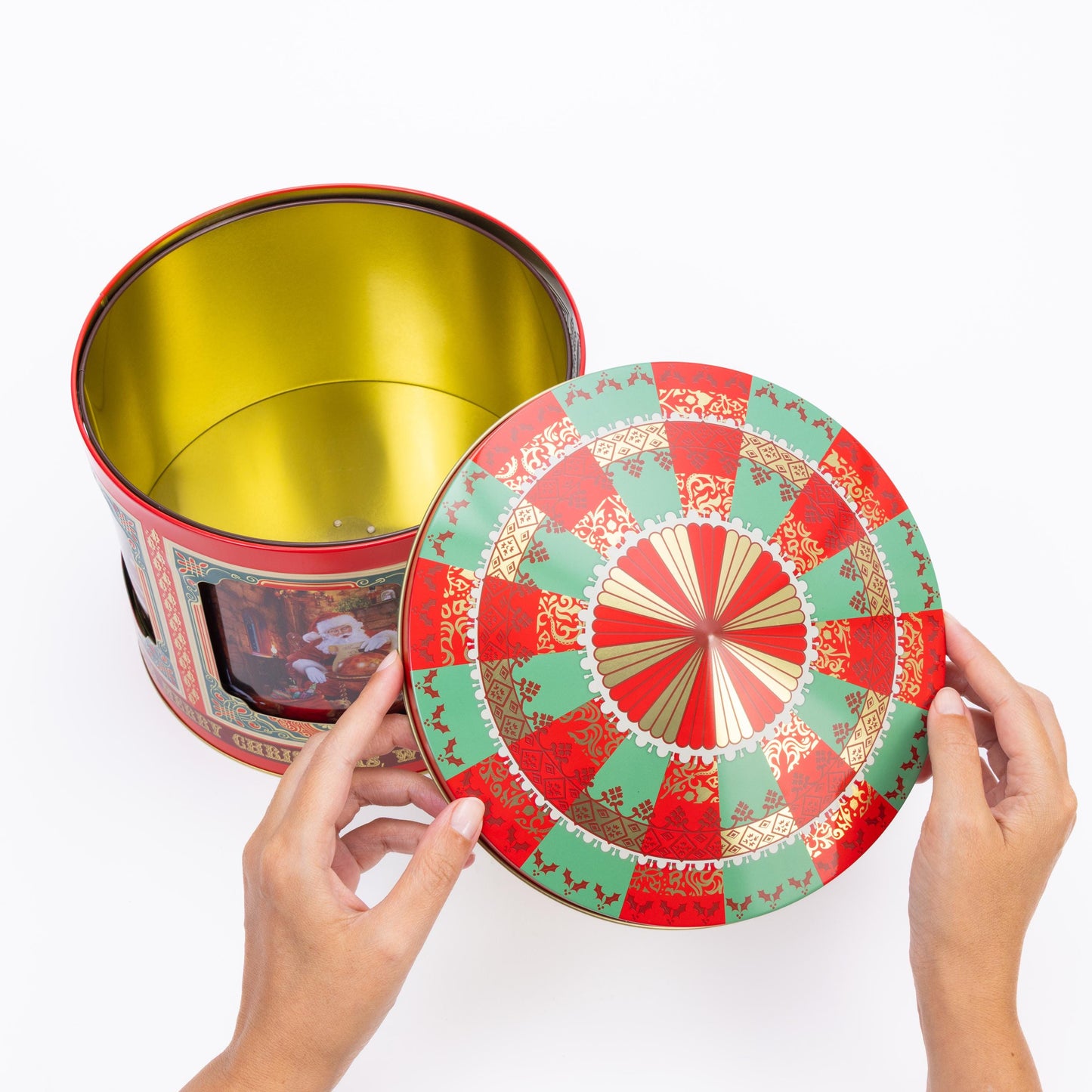 Musical Christmas Tin Jars Storage Tin Container Cookie Biscuit Carousel Etsy