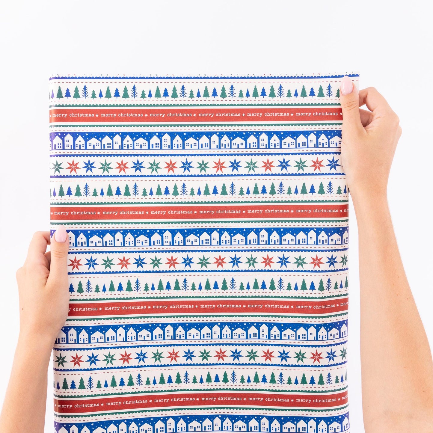 4 Rolls Christmas Gift Wrapping Scandi Paper 4M x 70cm Roll 16 Metre Etsy