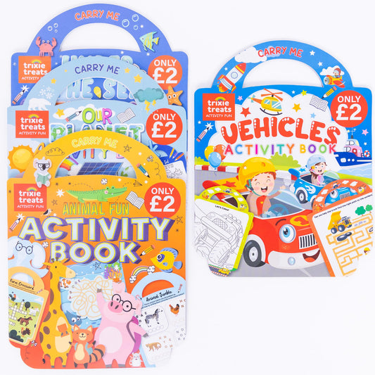 4 Kids Children's Colouring & Activity Learning Books Set of 4 With Carry Handle Etsy